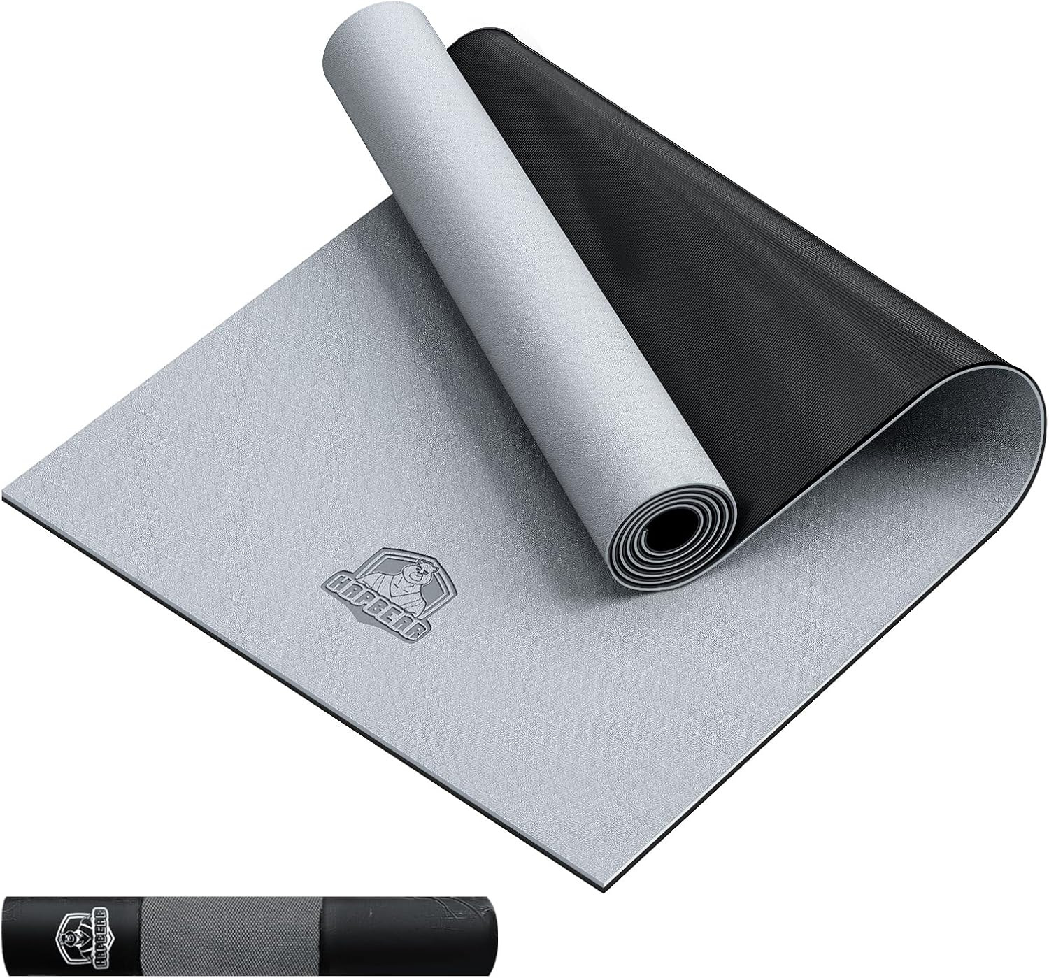 Large Yoga Mat – 72″X36″ Extra Wide Exercise Mat – 1/4″ Thick Dual Color PVC | A