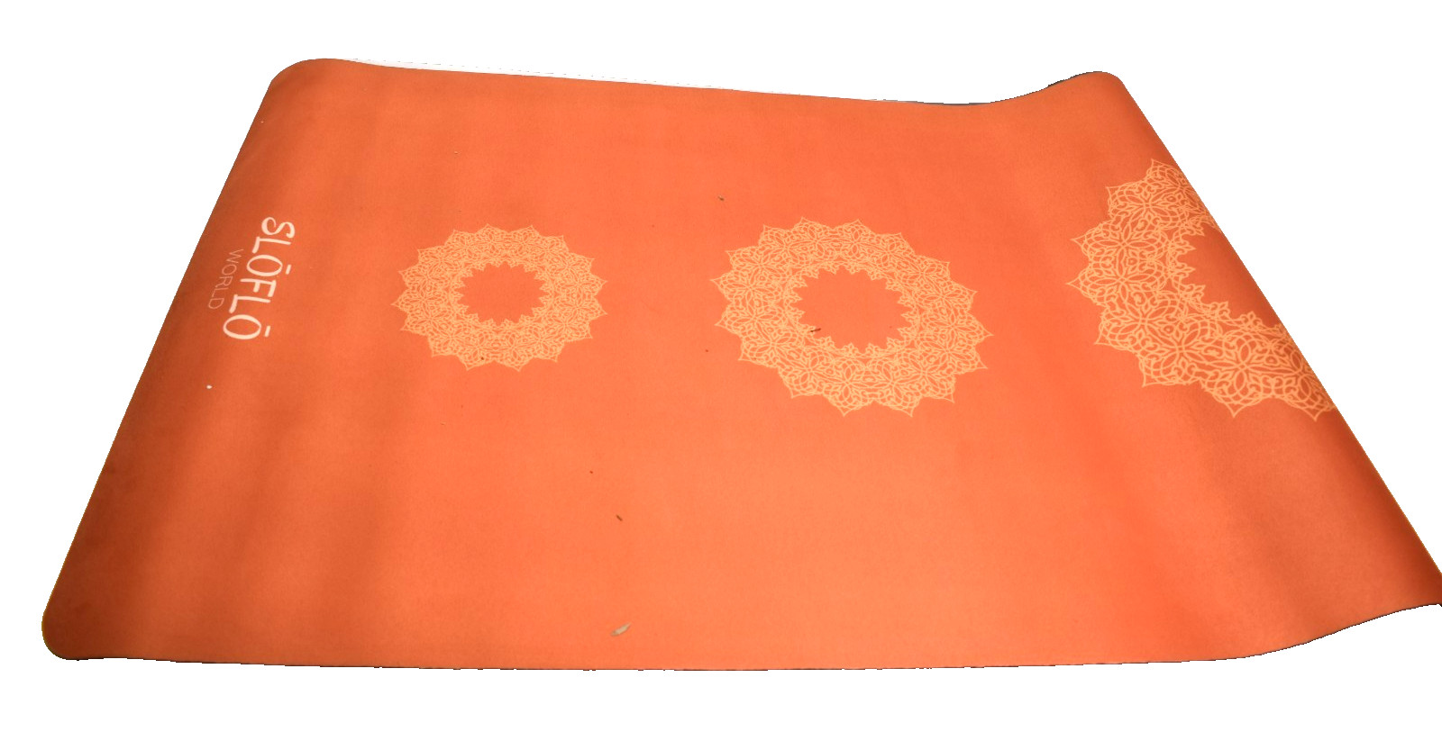 Sloflo World Essential Rubber Yoga Mat Orange 4mm Blooms Combination 70″ x 27″