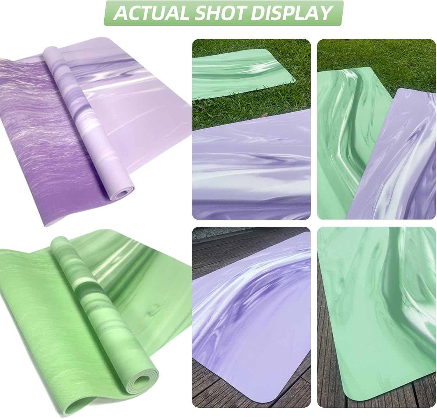 Natural Rubber Yoga Mat, Matte PU Material Extra Thick Yoga Mat Non Slip, Eco Fr
