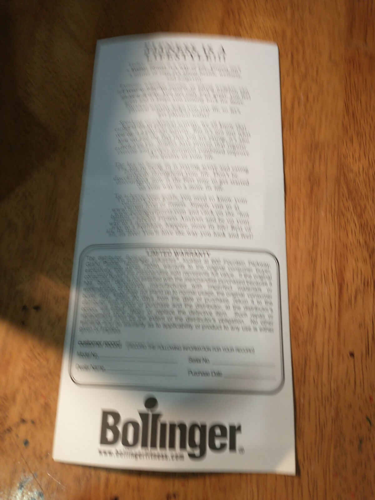 Bollinger yoga mat 3/16″ x 24″ x 60″ Slate/DEEP Blue IN BOX