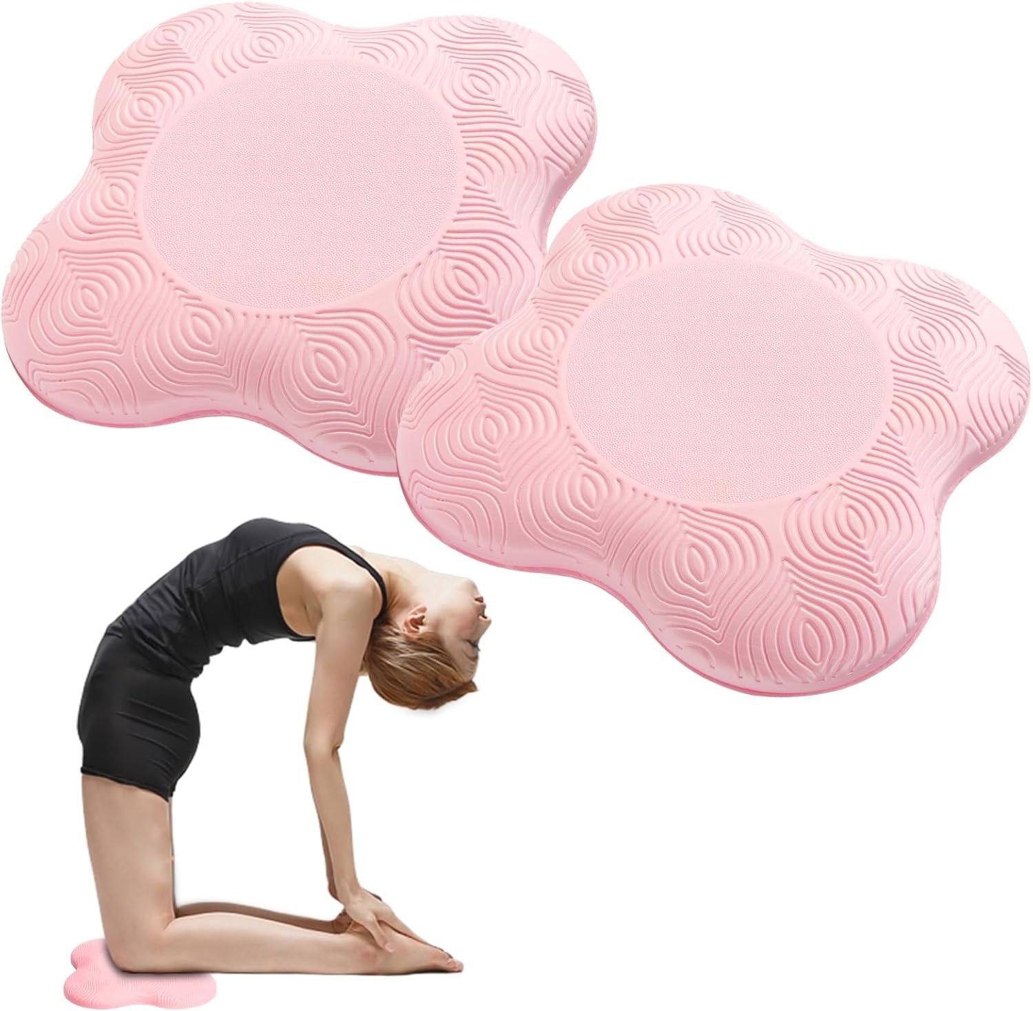 2 packs Yoga Knee Pad Mats Extra Thick for Knees Elbows Wrist Hands Head Foam