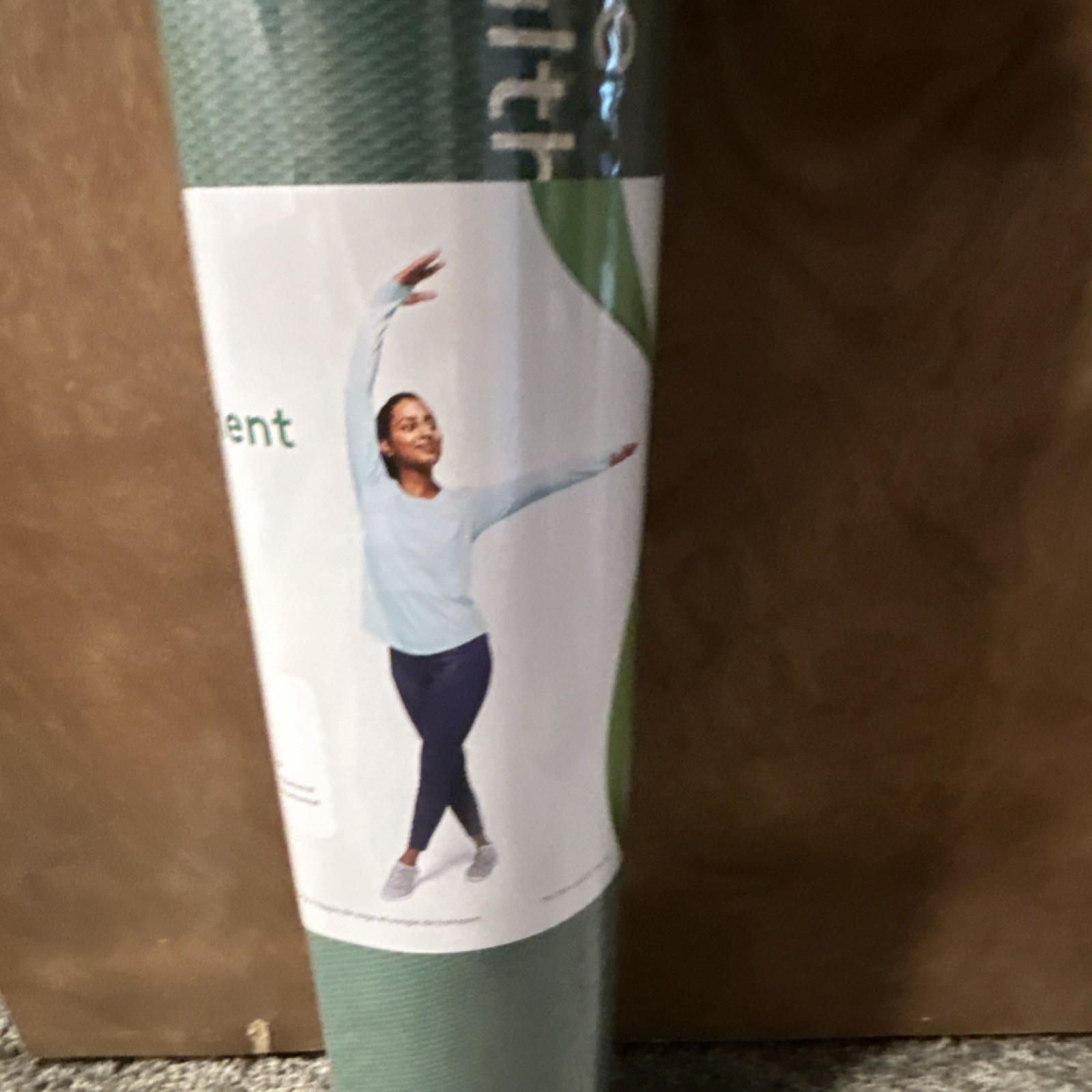 Hinge Health Eco-Friendly Non-Slip Green Yoga Mat New