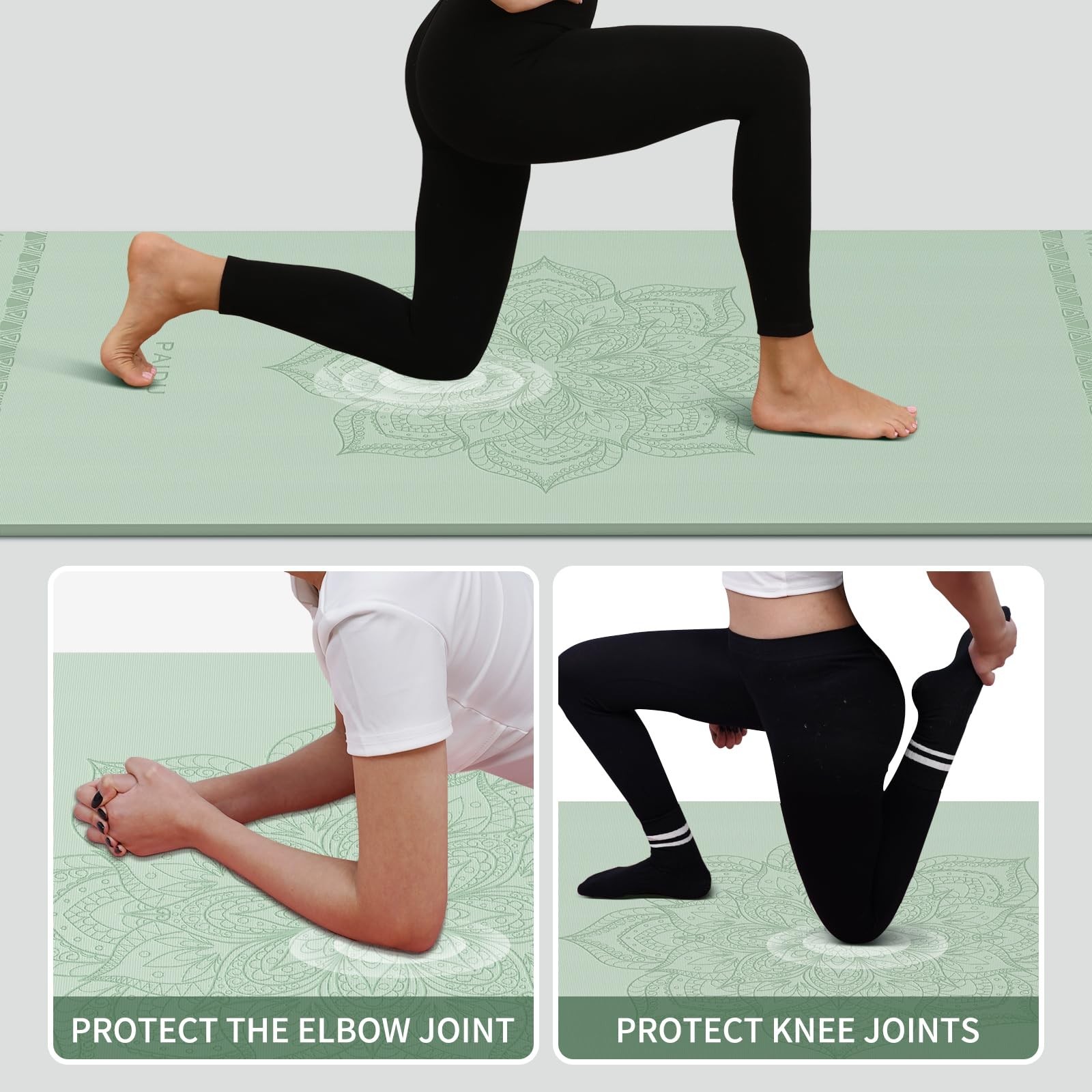 PAIDU Large Yoga Mat-72’x36’x0.4’ Extra Width ＆ Thick,C