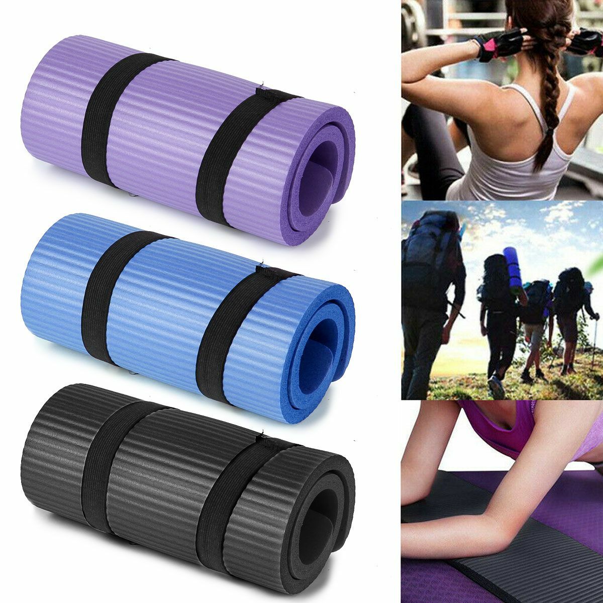 60*25cm Short Yoga Mat Thick Non-slip Durable Fitness Extra Mats Pilates Pad US