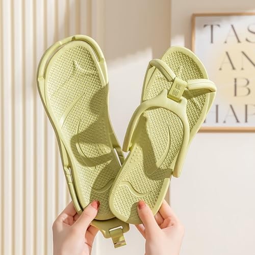 Travel Slippers Shower Foldable Shoes Quick Drying 6-6.5 Women/4.5-5 Men Green
