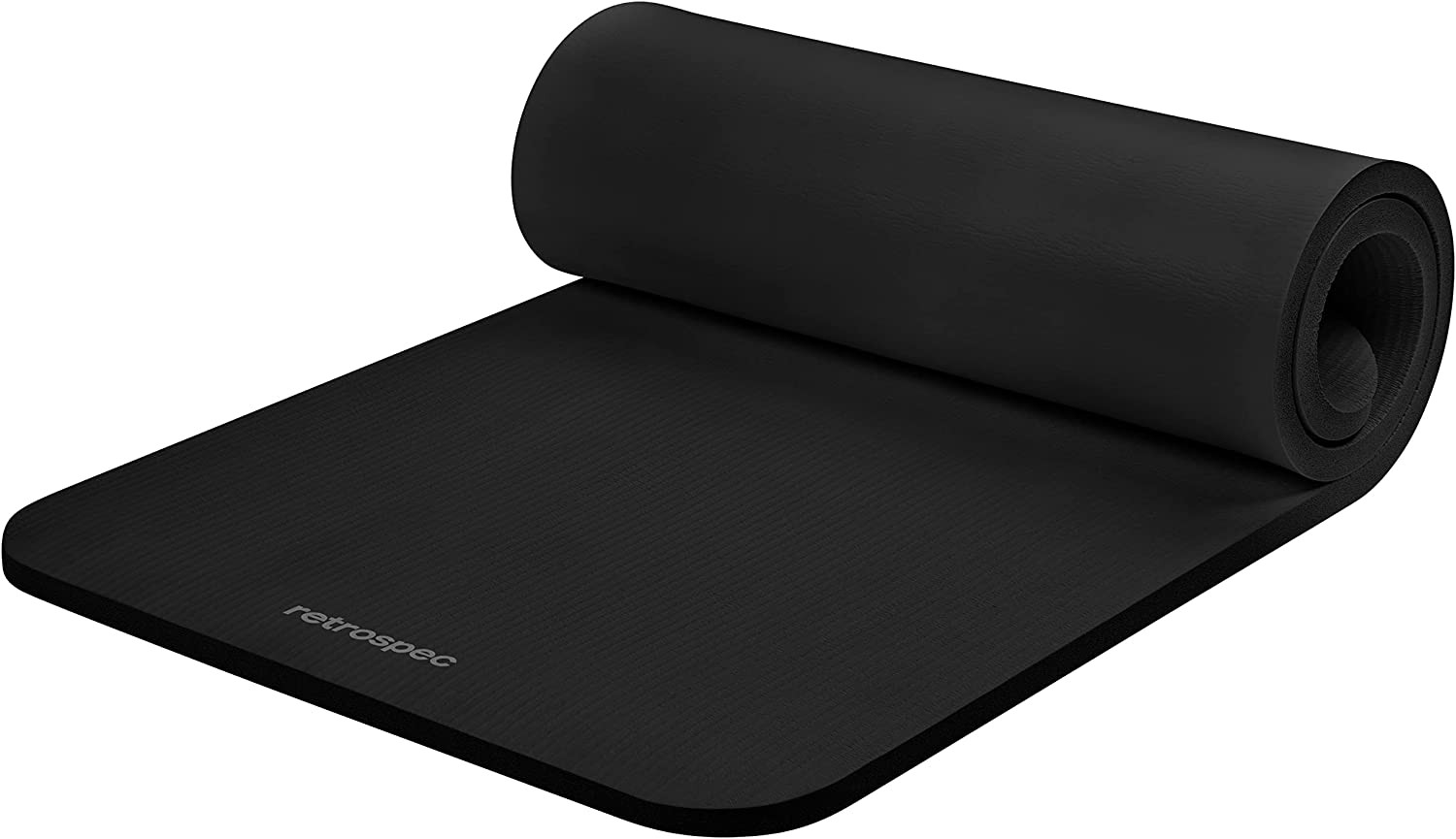 Yoga Mat 1″ Thick W/Nylon Strap, Pilates, Stretching, Floor & Fitness Workouts