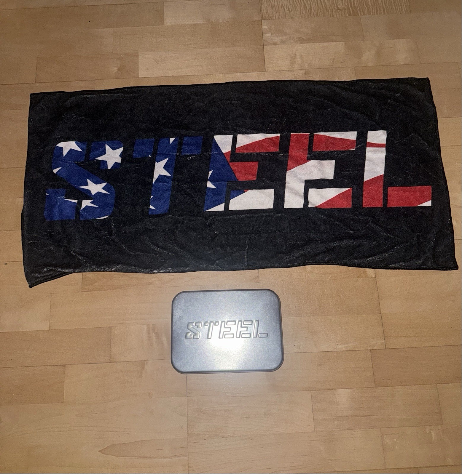 Steel Supplement Holder Tin Kit-Premium Gym Towel