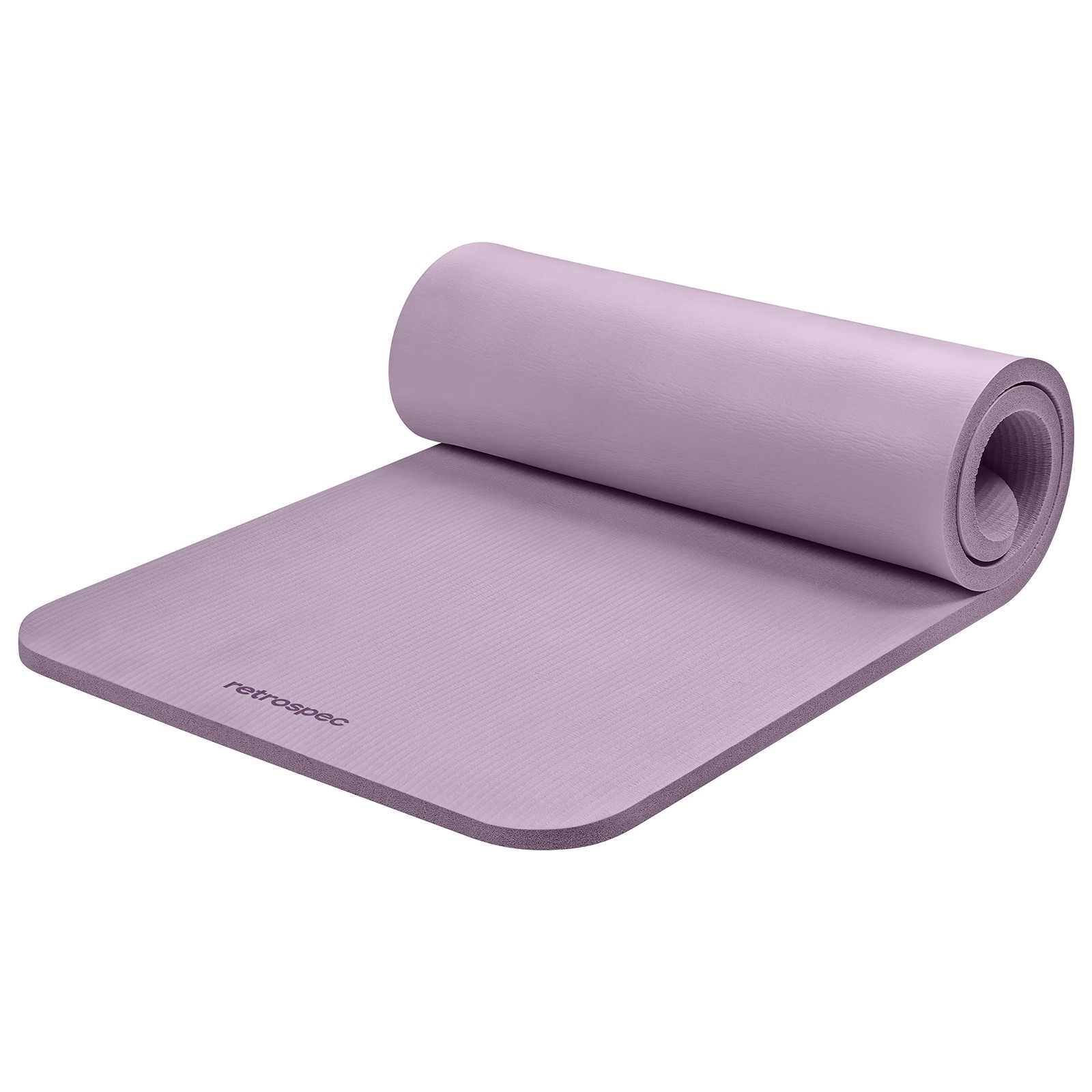 Retrospec Solana Yoga Mat 1″ Thick with Nylon Strap for 1 inch, Violet Haze