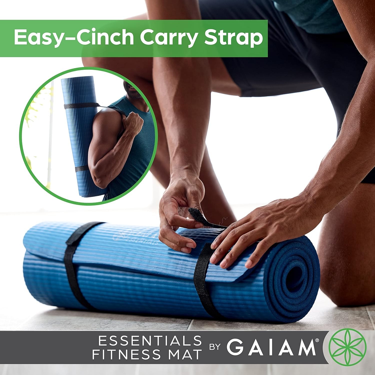 Gaiam Gaiam Essentials 2/5″ Thick (10mm) Yoga & Pilates, Fitness & Exercise Mat