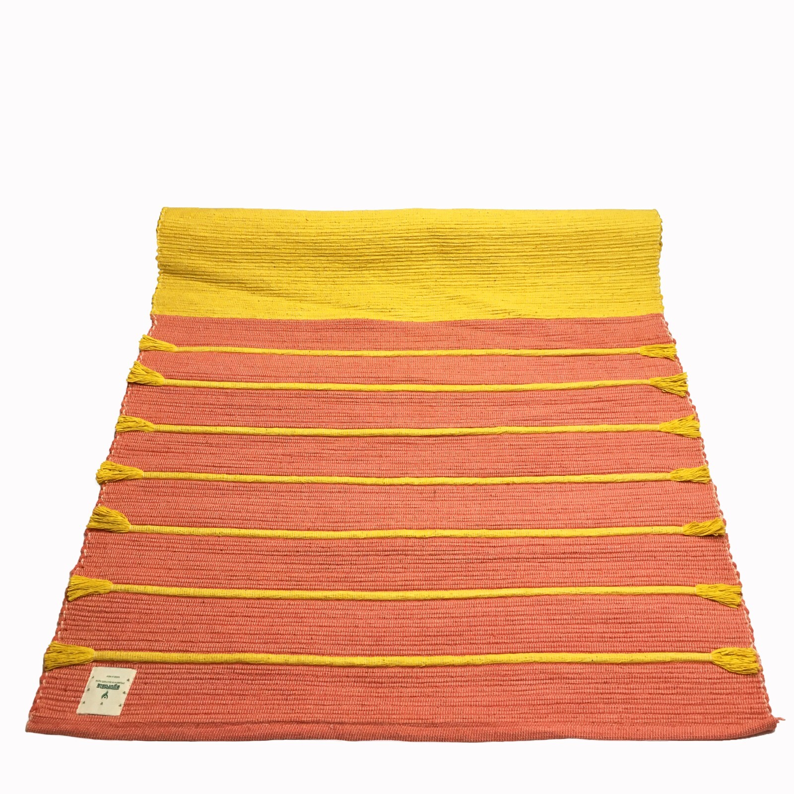 Ayurvedic Herbs Infused Handwoven Cotton Yoga Mat | Anti-Slip | Premium Grip