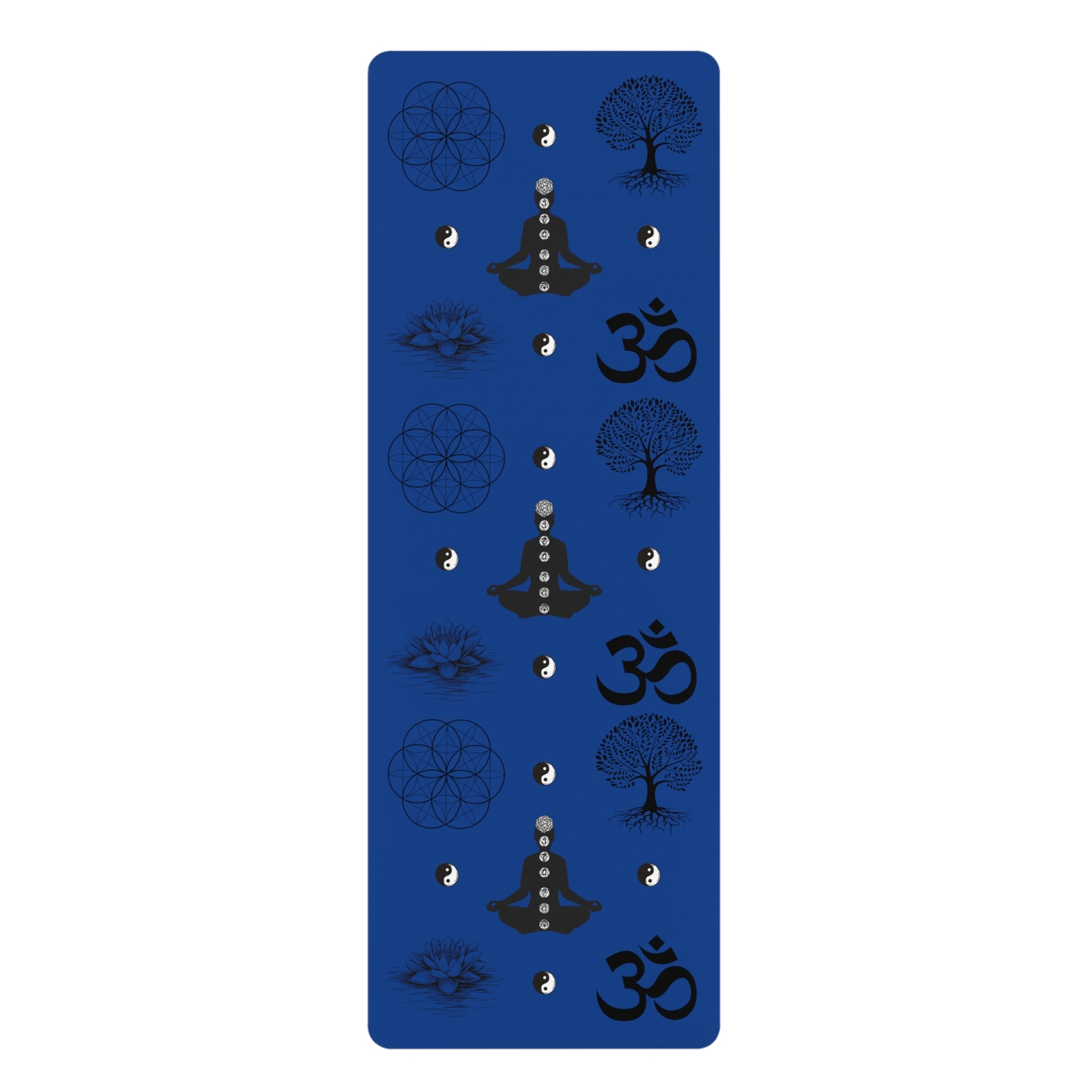 ZenMaster Rubber Microfiber Yoga Mat 24″ x 68″ Medatative Design