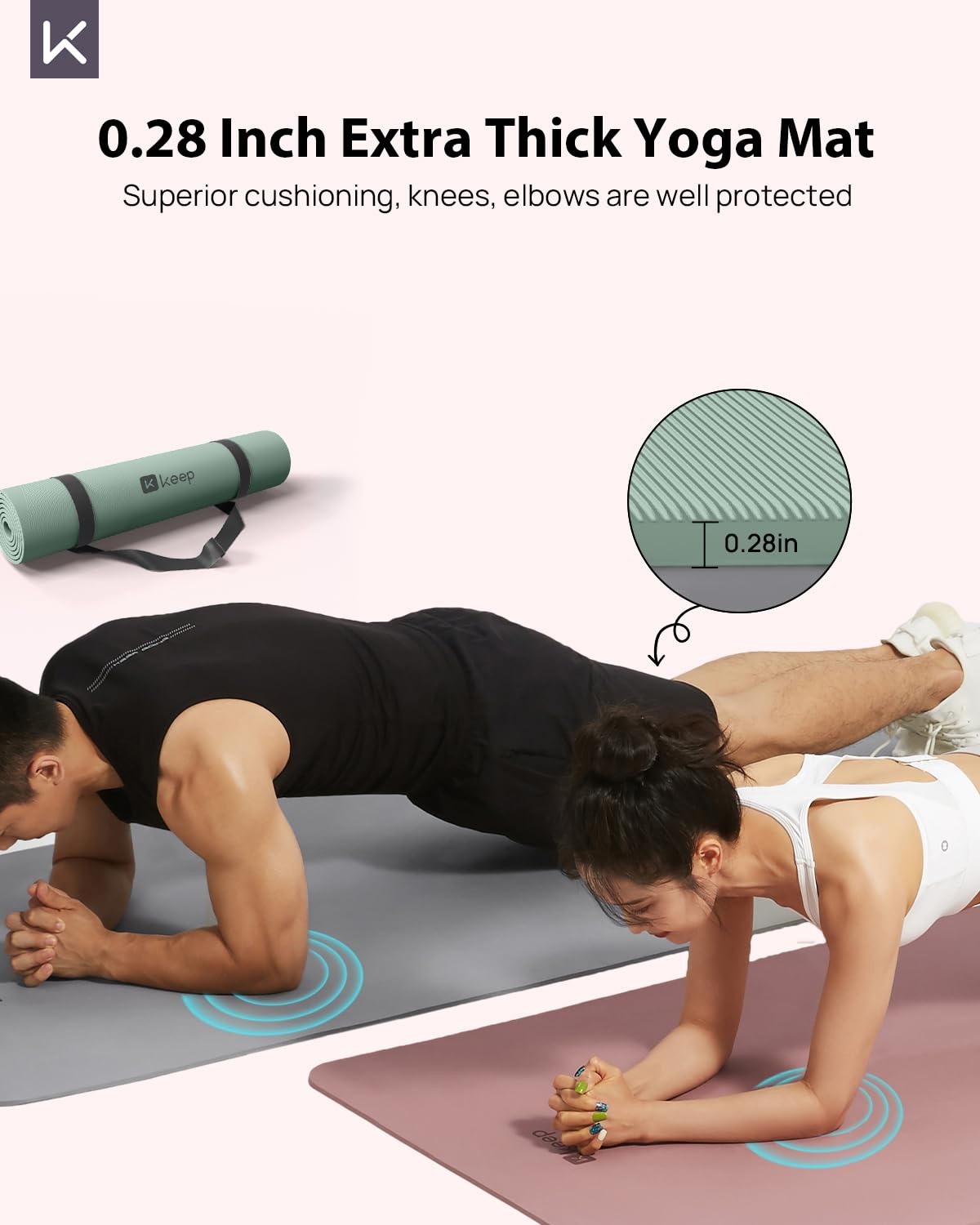 Non-Slip Large Yoga Mat,Extra Long and Wide Exercise & Fitness Mat( 72″Lx32″W…