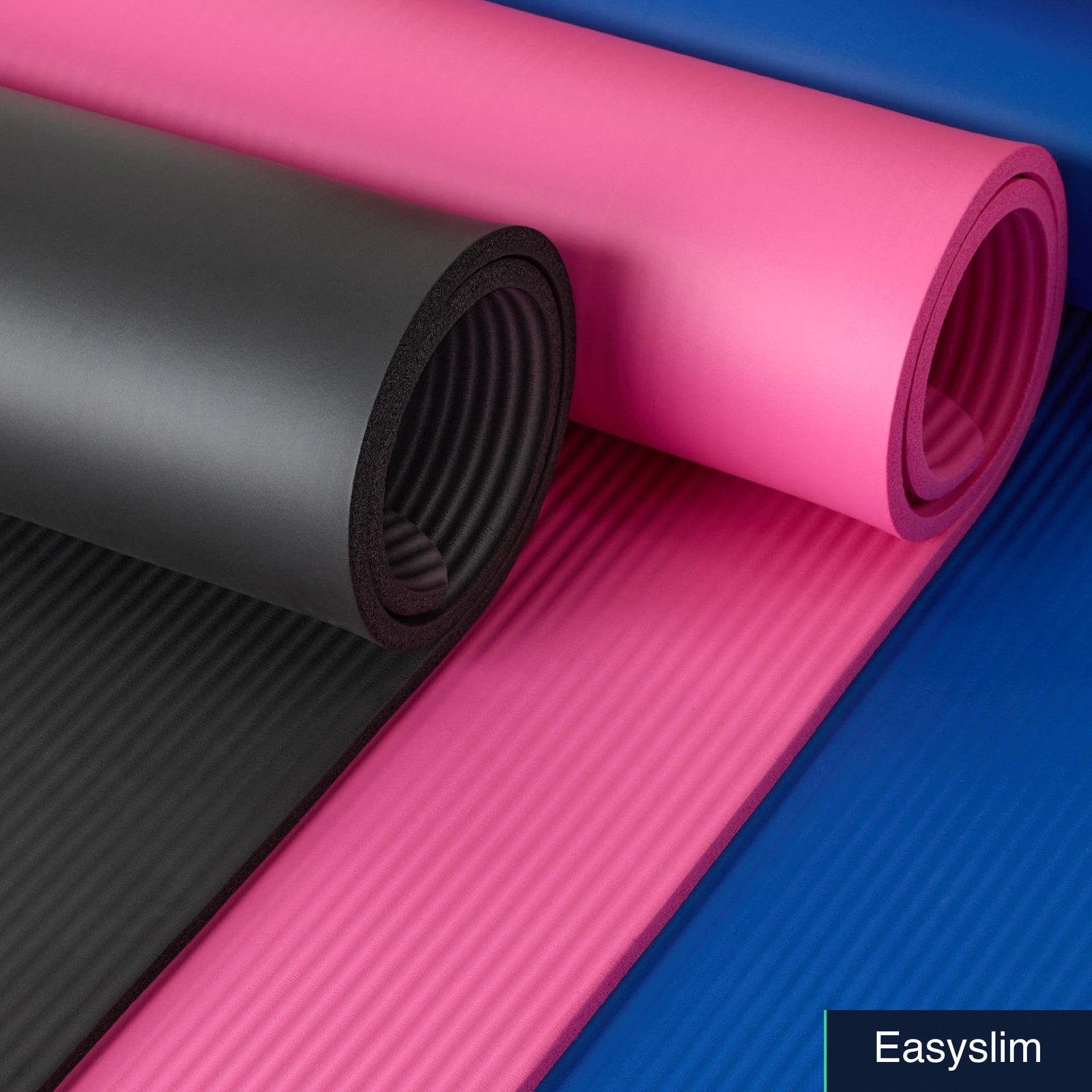 Yoga Mat Exercise 1/2 Inch Thick 74×24 Textured, Carrying Strap