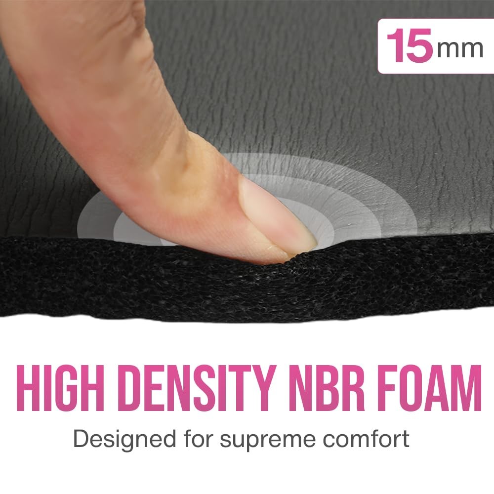 0.6 Inch 15mm Thick Exercise Yoga Knee Pad Cushion Workout Home Gym Mat