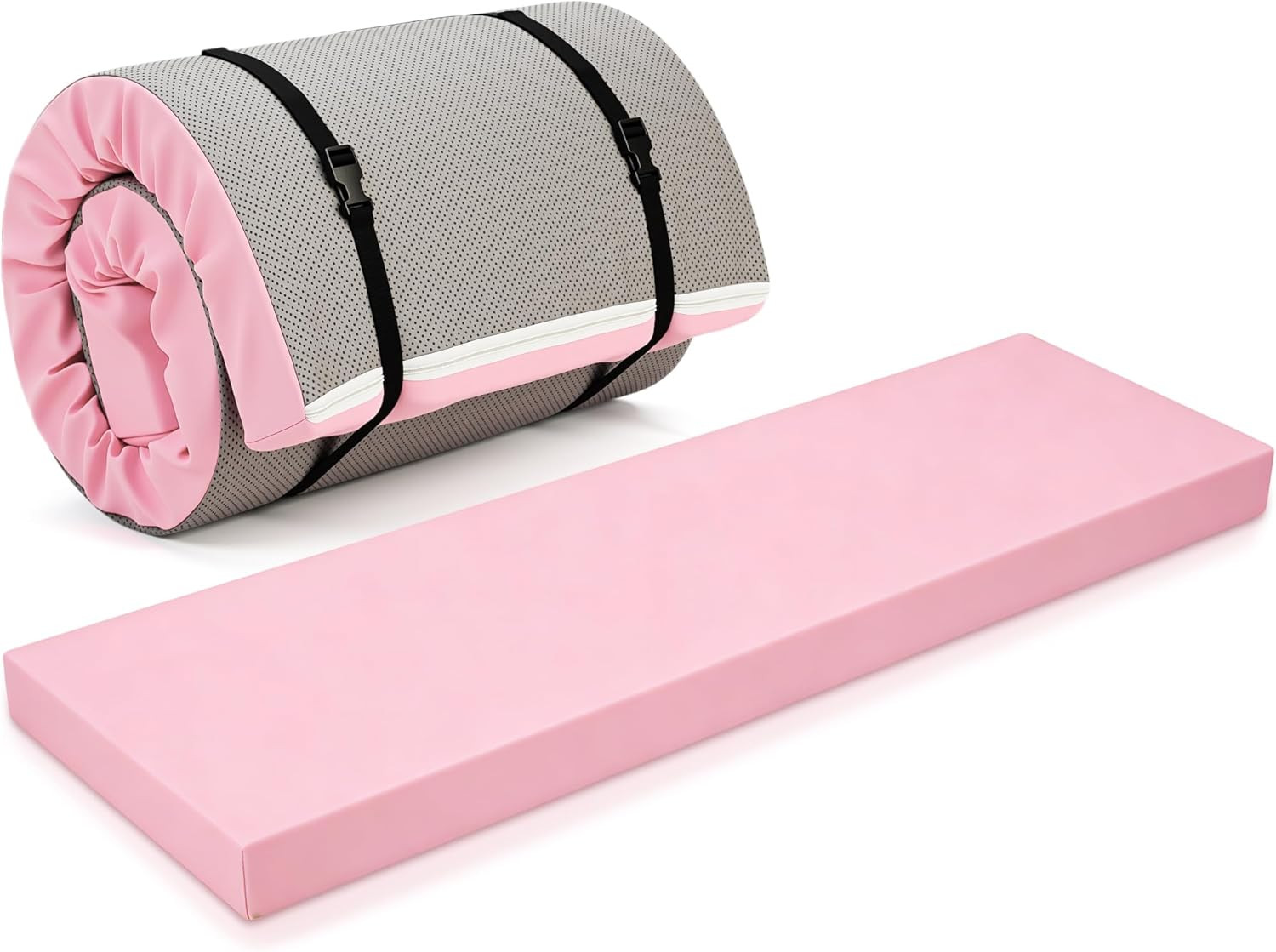 3 Inch Thick Yoga Mat, 72 X 24 Inch Cushioned Foam Floor Mat with Carry Strap, N