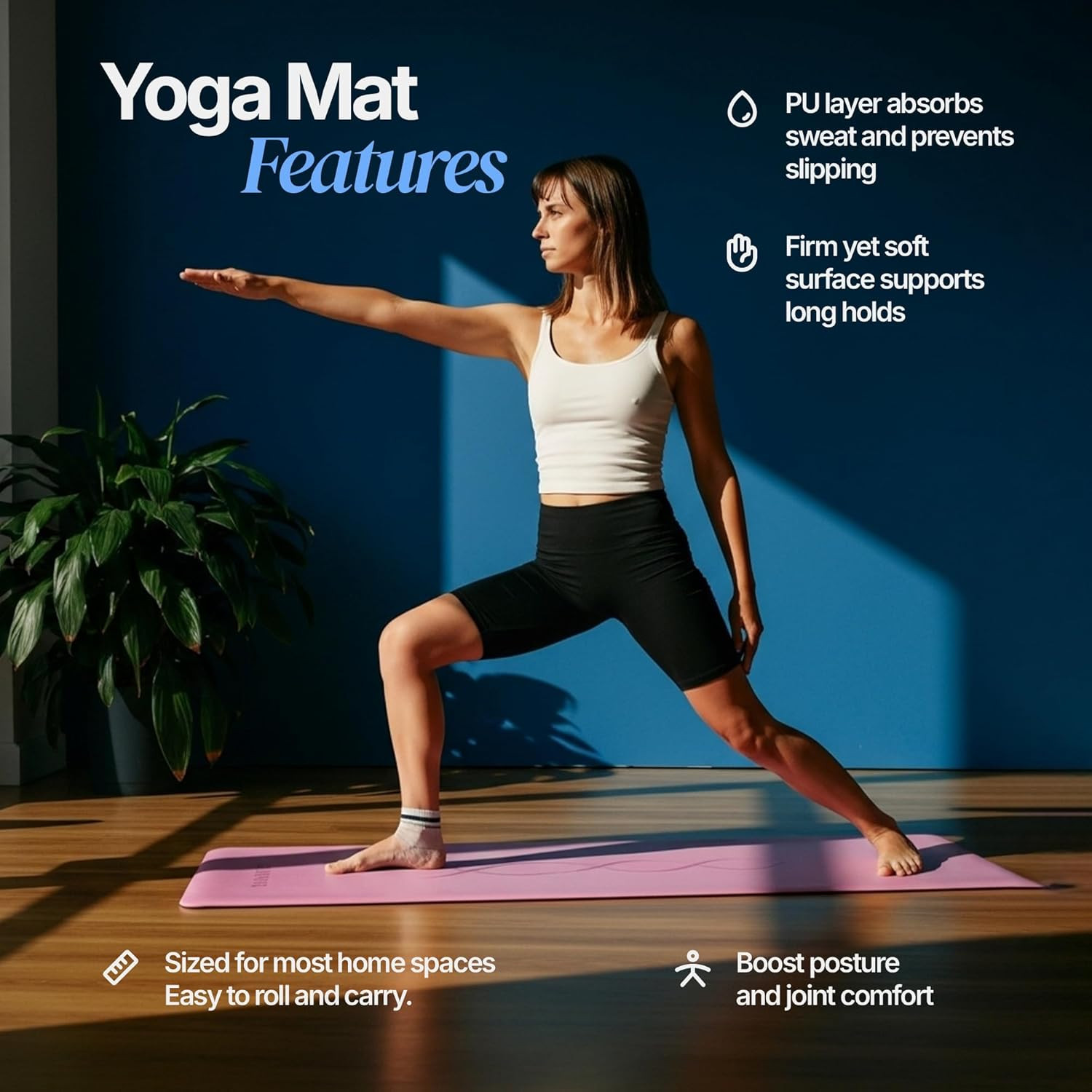 Natural Rubber Workout Mat with Bag | Thick Rubber Mat 4.5 Mm | Non Slip Yoga Ma