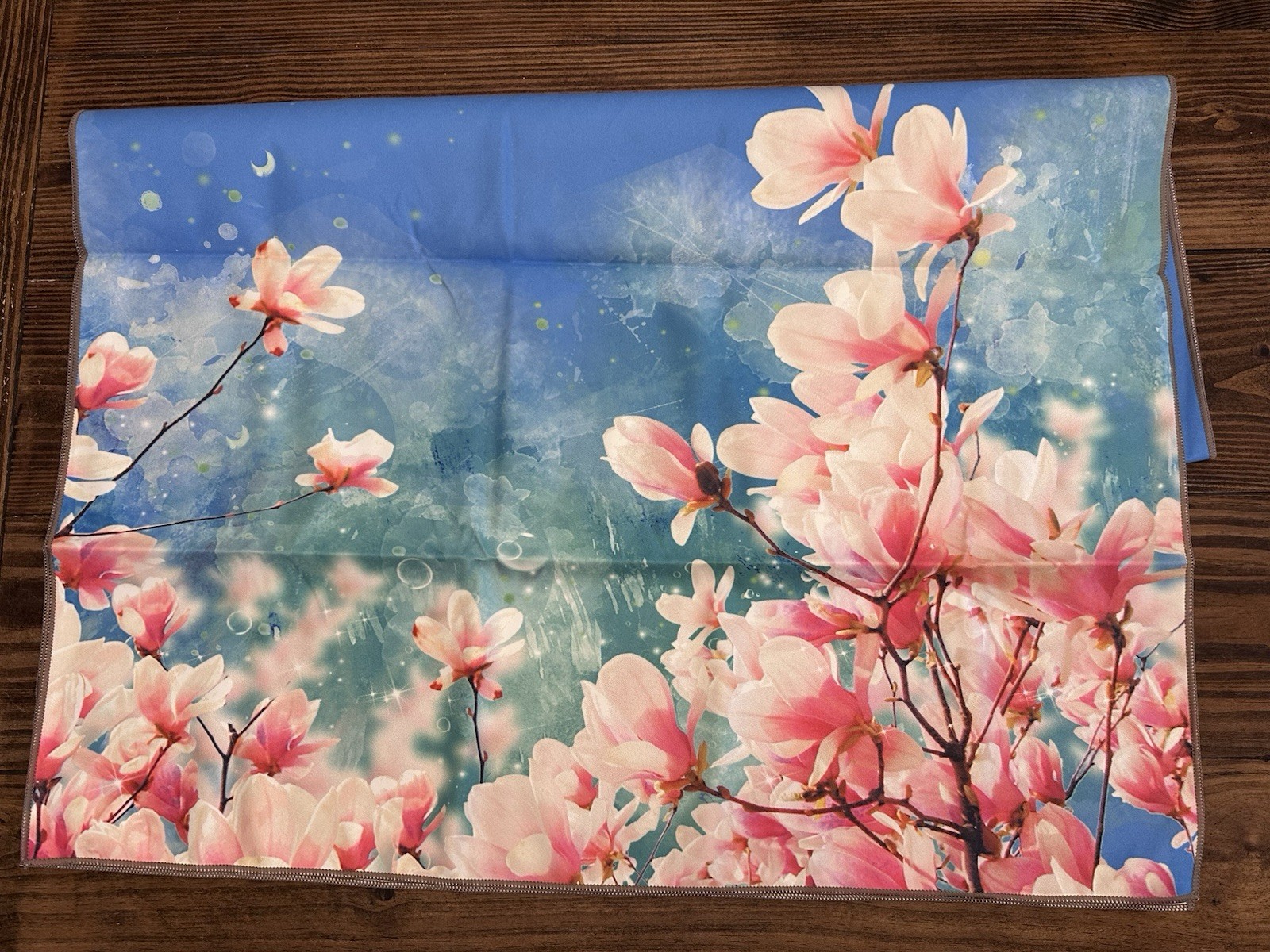 Yoga Queen Nonslip Yoga Mat Towel 32”x 73” Floral Pattern