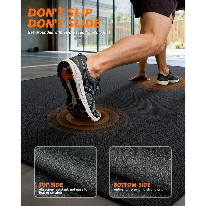 Non-Slip Workout Mat Extra Thick Shock Absorbent Portable Yoga Exercise Mat New