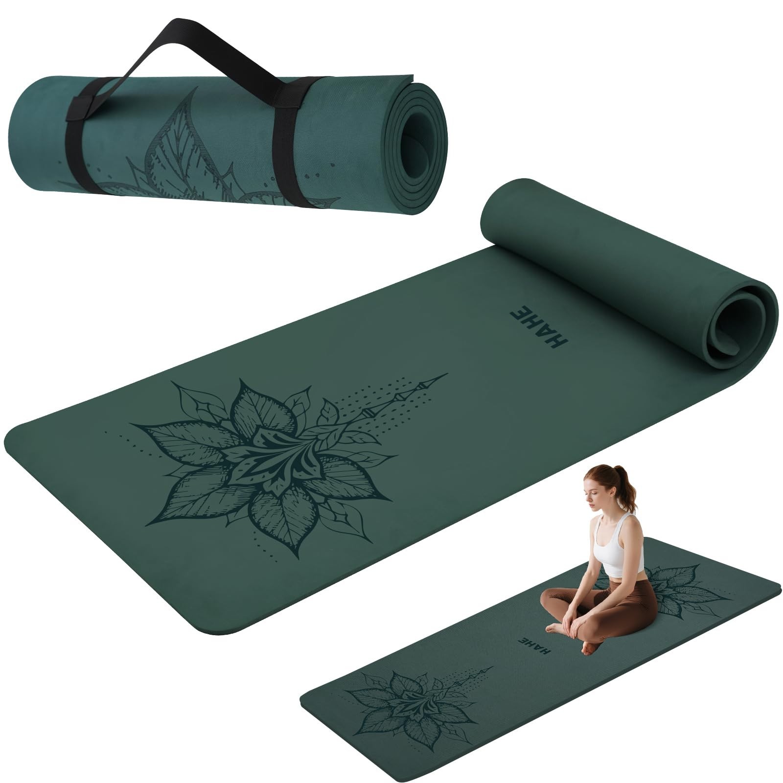 Thick Eco-Friendly Non-Slip Yoga Mat 8MM, High Rebound, Anti-Tear, 72″x24″ with