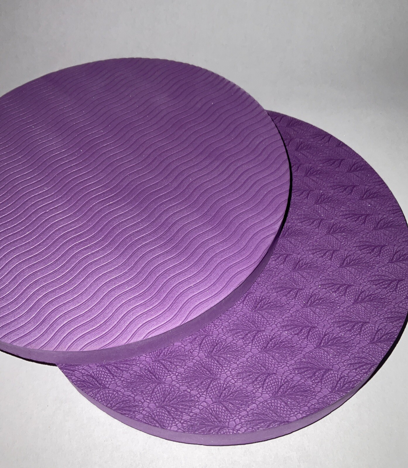 2PCS Round Yoga Mat Knee Elbow Pad, Exercise & Fitness Foam Non Slip