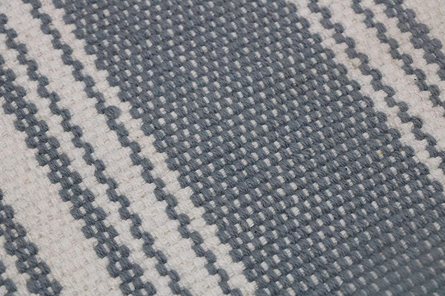 Hand Woven 100% Cotton Yoga Mat- Thick Handloom Made in India- for Gym Floor Exe