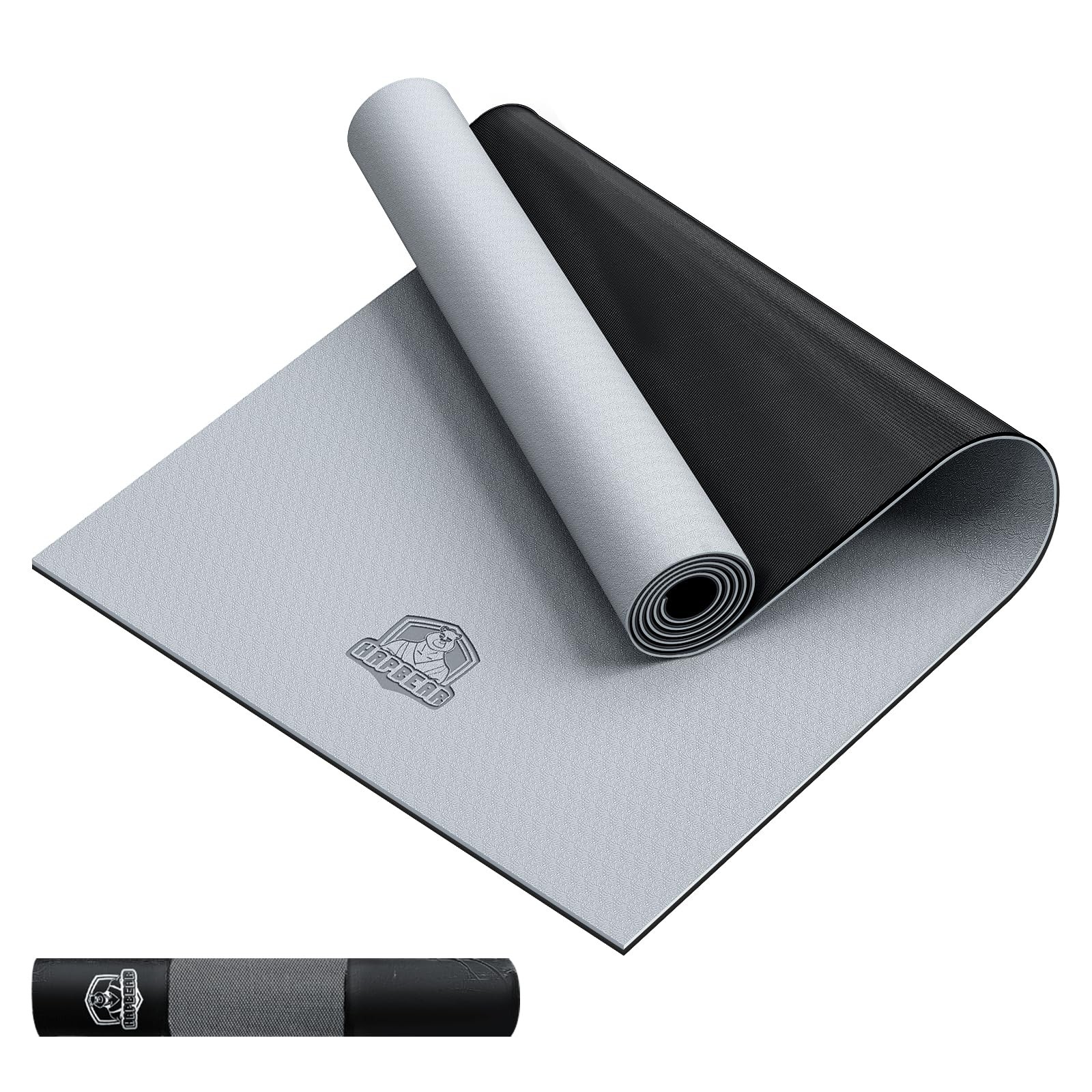 Large Yoga Mat 72″x36″ Extra Wide Exercise Mat 1/4″ Thick Dual Color PVC | …