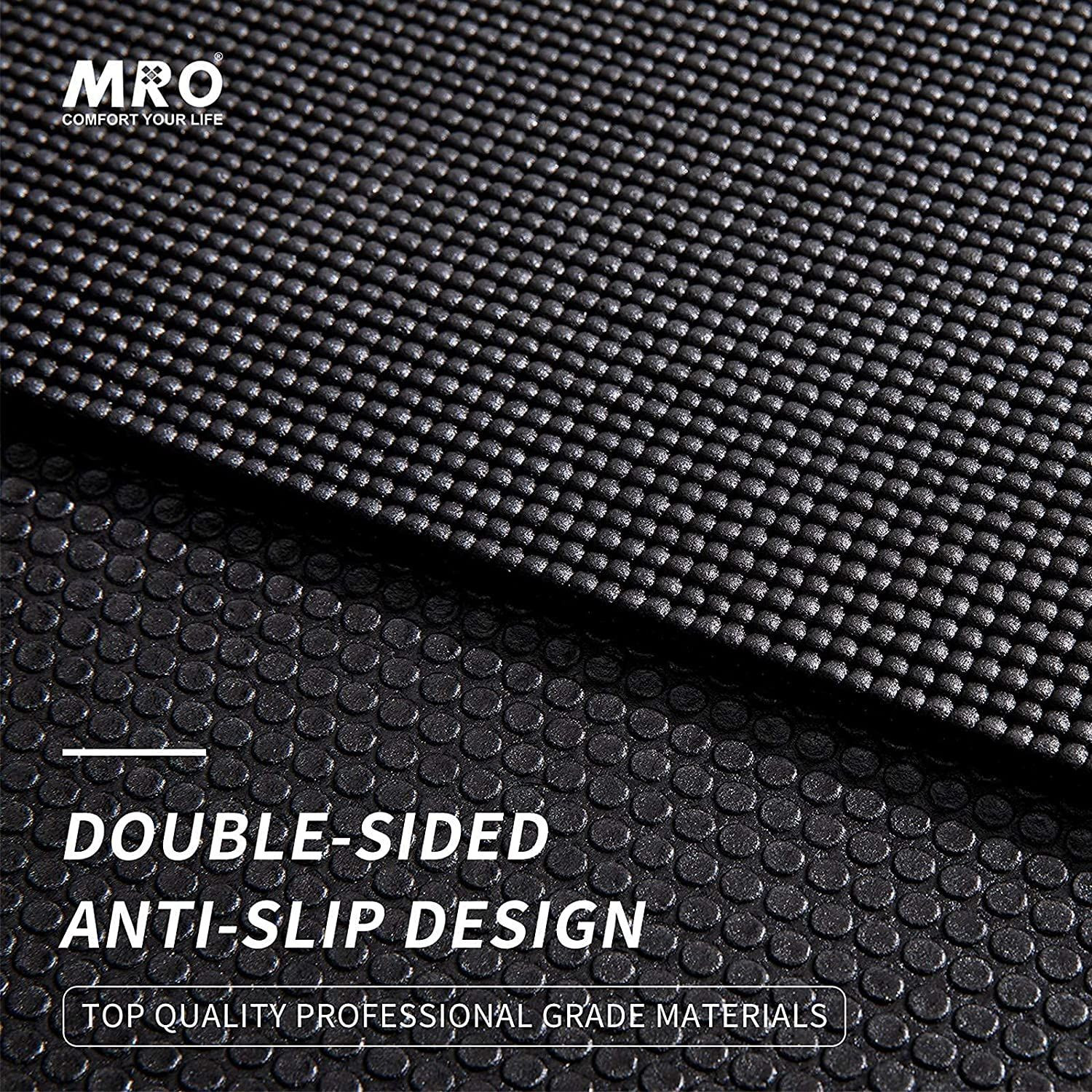 MRO Large Yoga Mat for Home Gym Workout 6’x12’x9mm, Extra Wide and Long Black