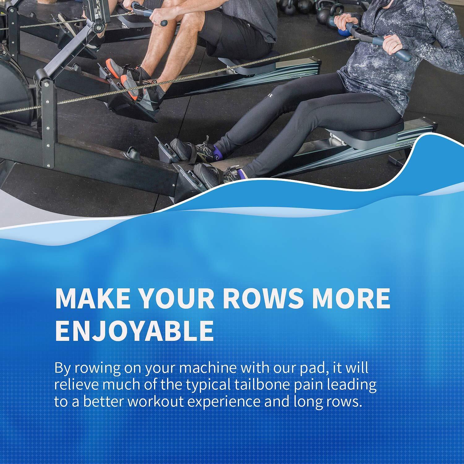 Memory Foam Pad for the Concept 2 Rowing Machine Black