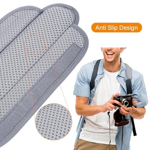 Universal Shoulder Pad for Bags Non-Slip Thick Enhance The Comfort Large Grey