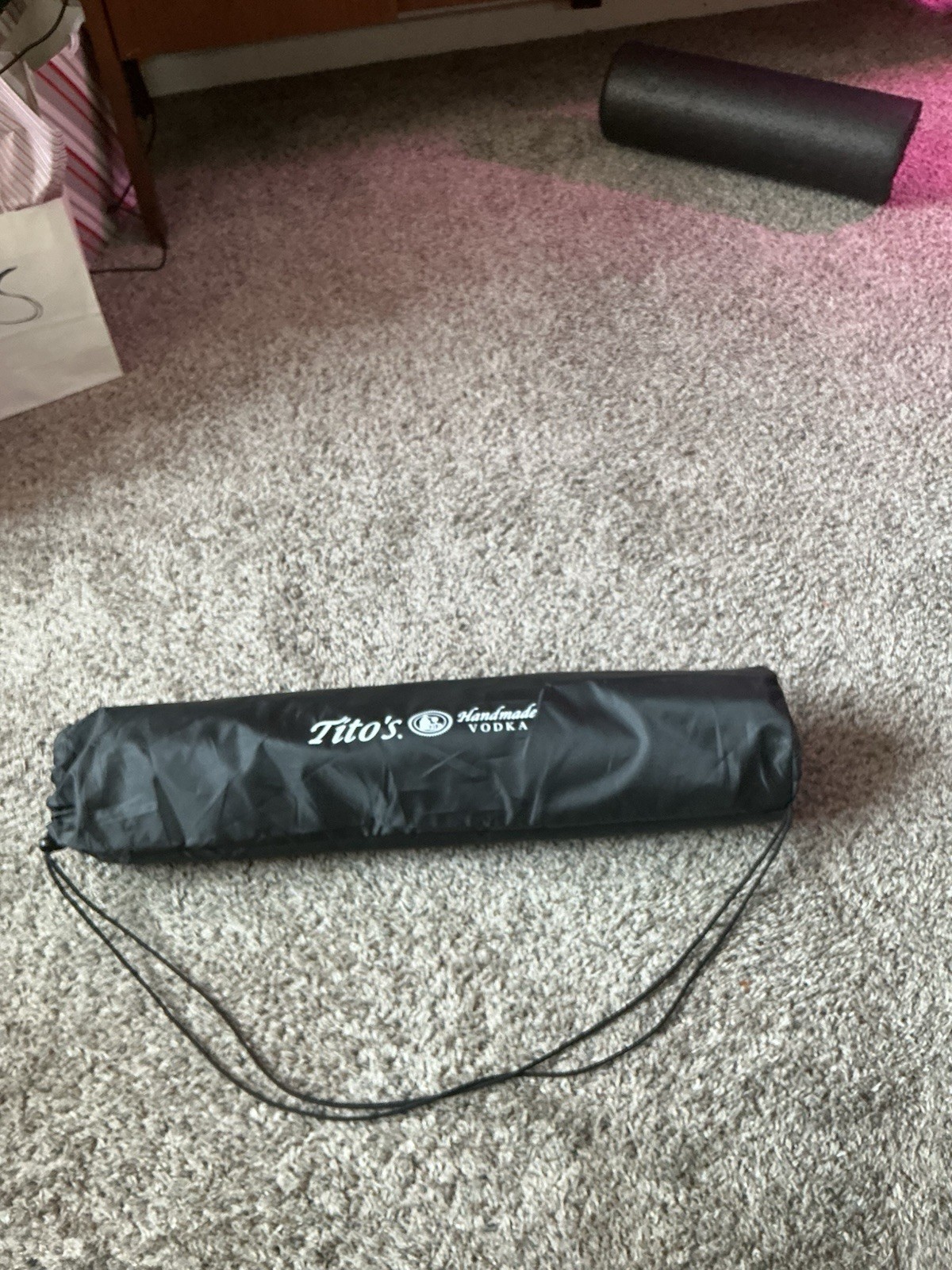 Tito’s Branded Yoga Mat 68 L x 24 W with Carrying Strap Black Yoga Mat New