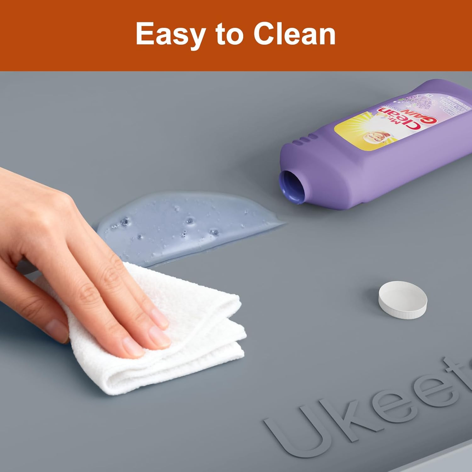 Extra Thick Silicone Mat Waterproof with Raised Edge 22″ X 19″, under Sink Mat f