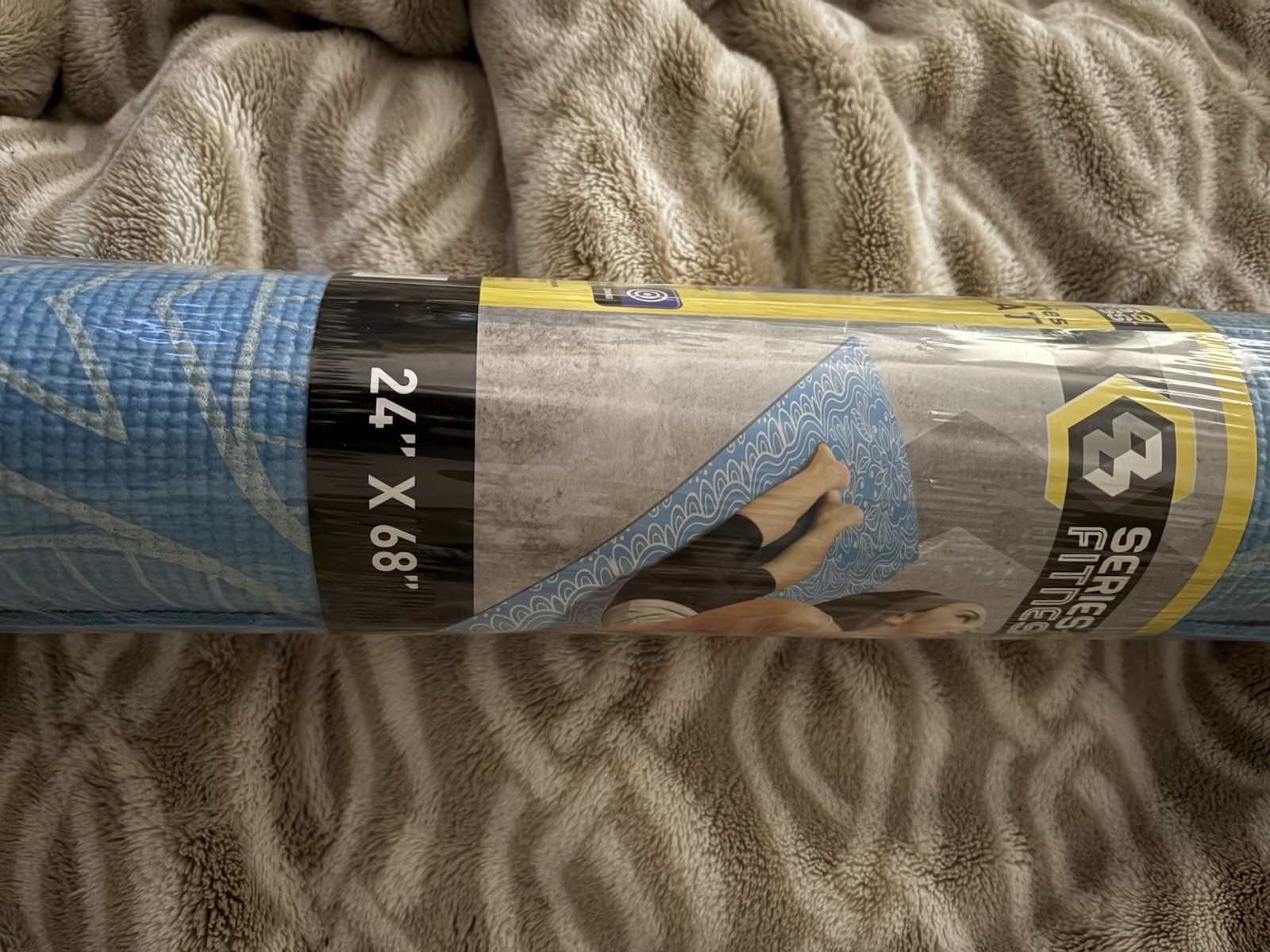 “Brand New” Designer Series Yoga Mat (Series 8 Fitness) 24×68 Light Blue