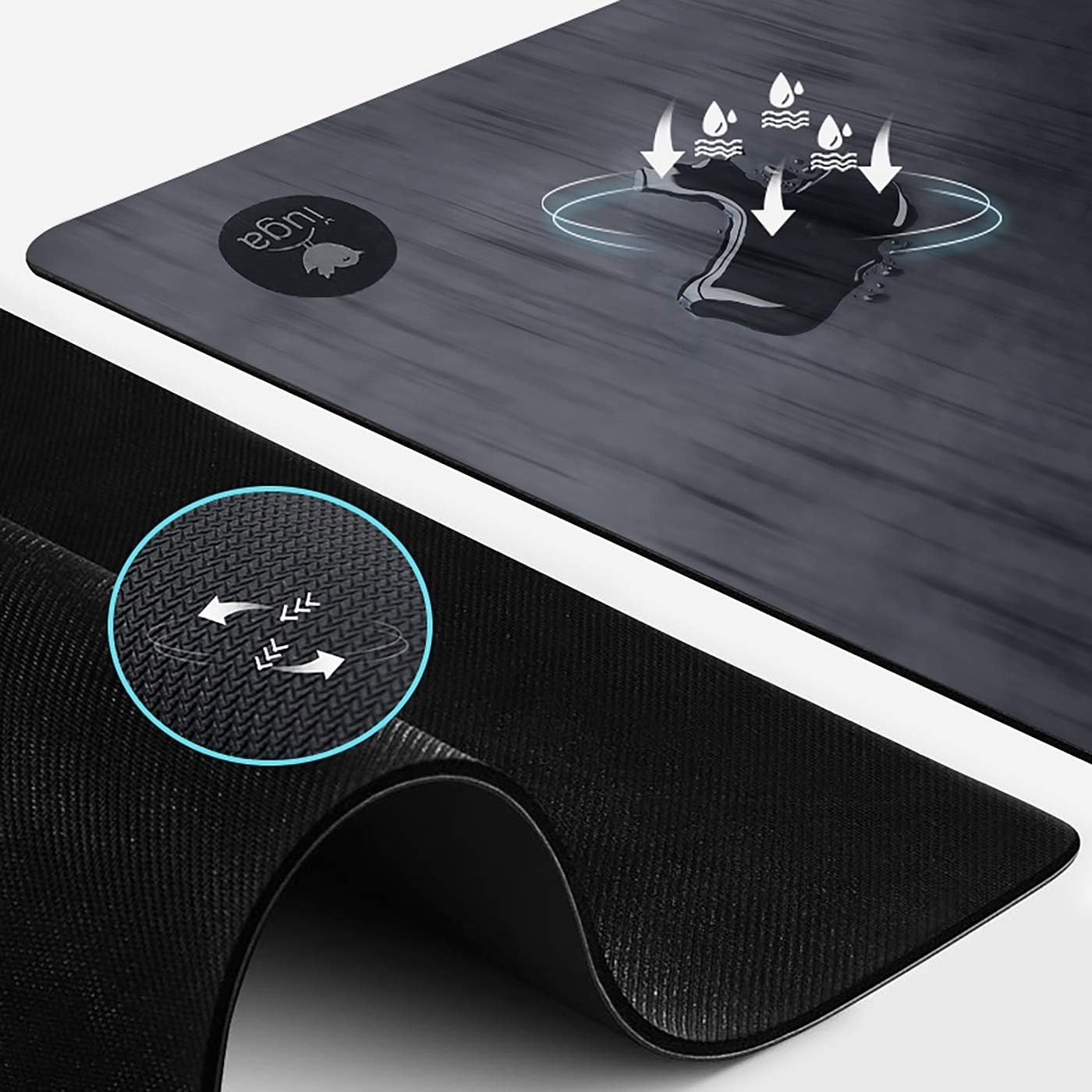 Grip-Enhancing Pro Yoga Mat with Middle-layer Mesh