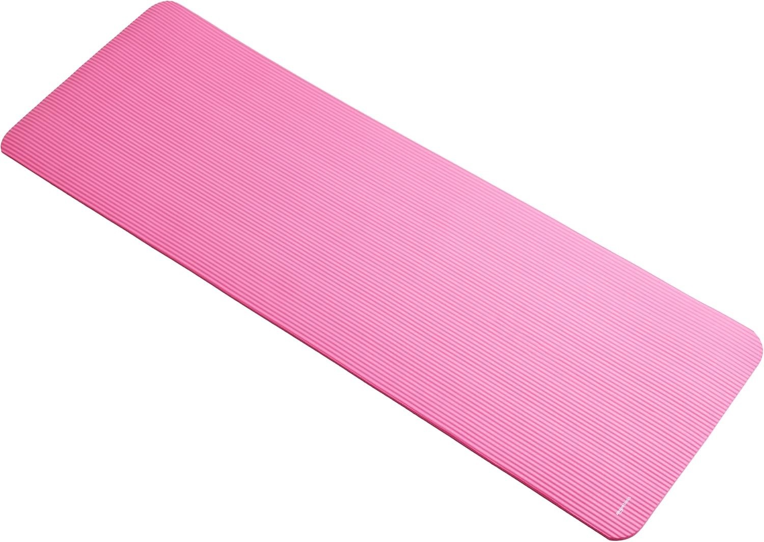 Extra Thick 1/2 Inch Pink Yoga Mat with Carrying Strap for Ultimate Comfort