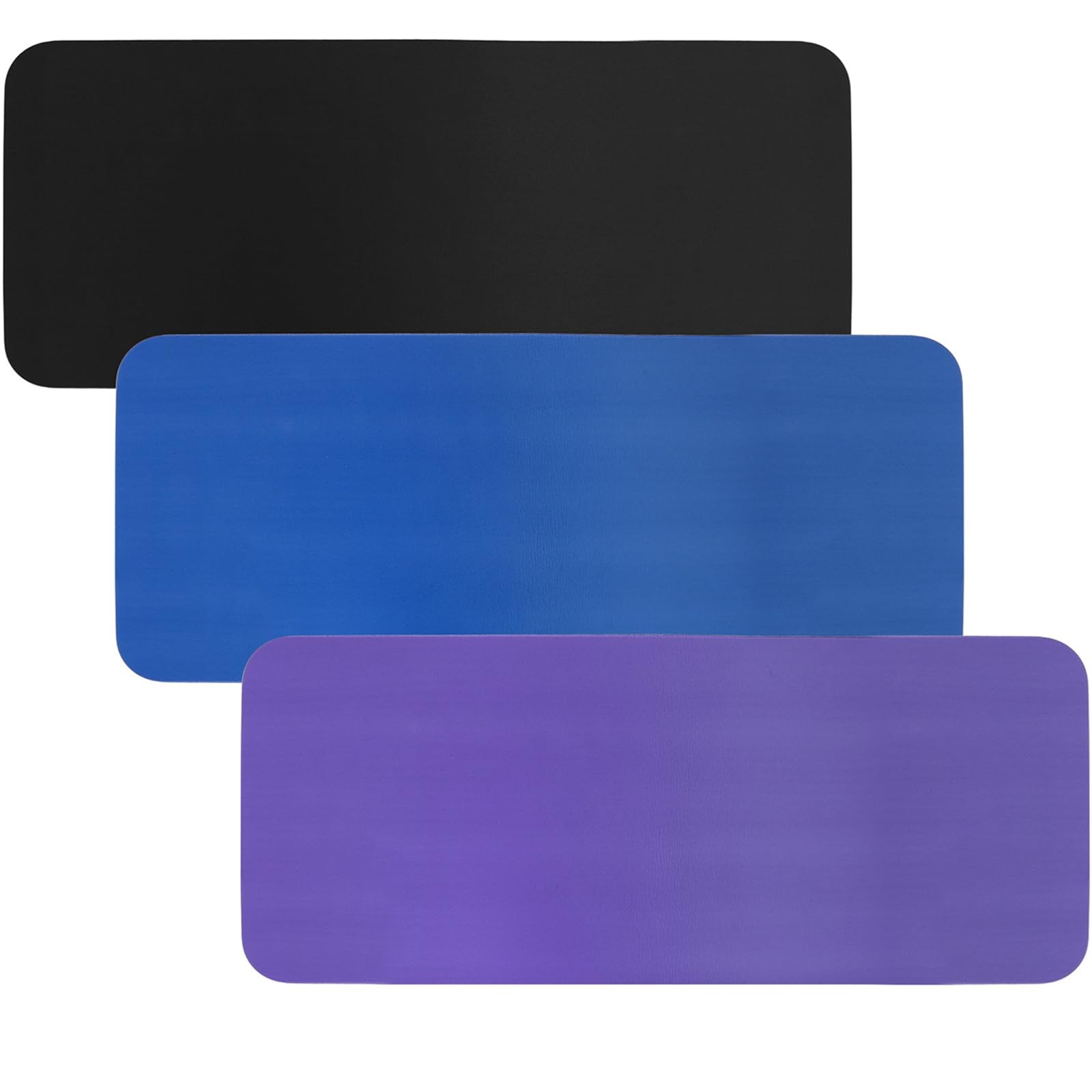 3 Pack Yoga Knee Pads Cushion, Non-Slip, Extra-Thick, 24x10x0.6, 3-Color