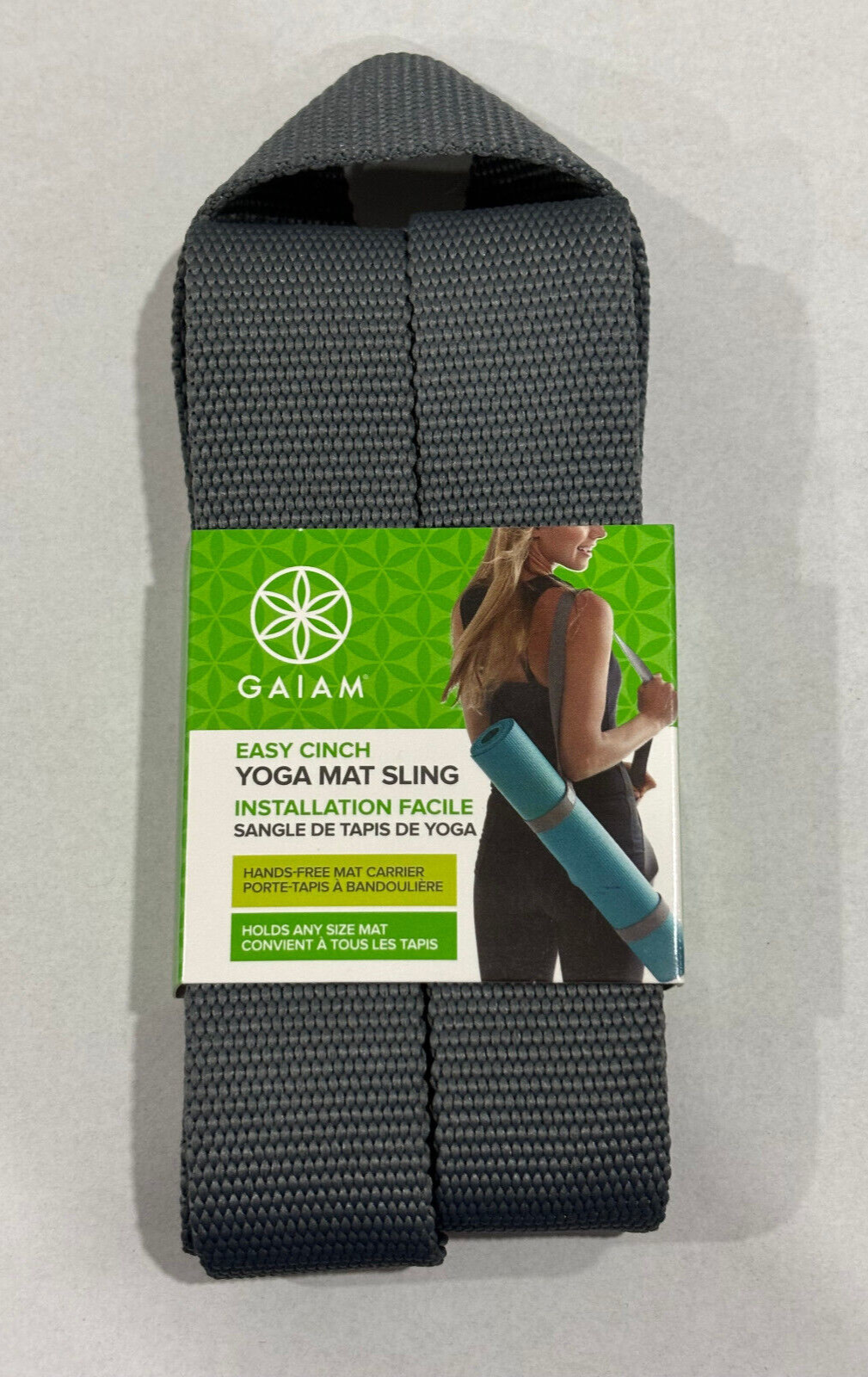 GAIAM Easy-Cinch Yoga Sling – Grey (NEW)