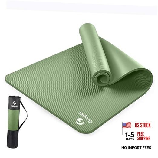 Yoga Mat Non Slip NBR Extra Thick Yoga Mat, 72″L x 72 x 32 x 0.6 inches Matcha