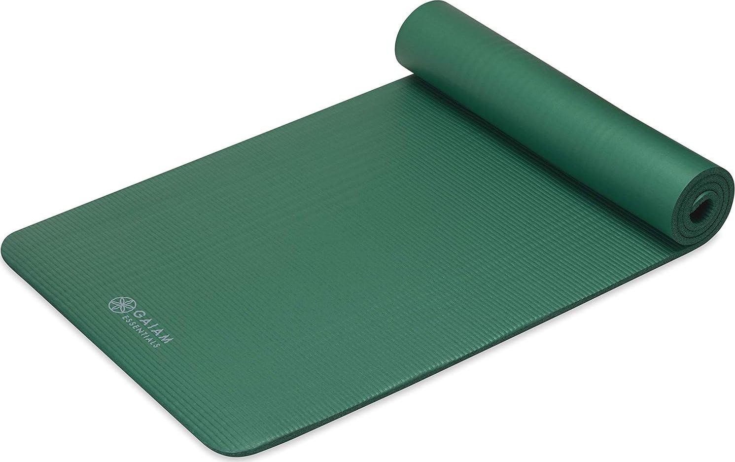 Thick Yoga Mat Fitness & Exercise Mat with Easy-Cinch Yoga Mat Carrier Strap