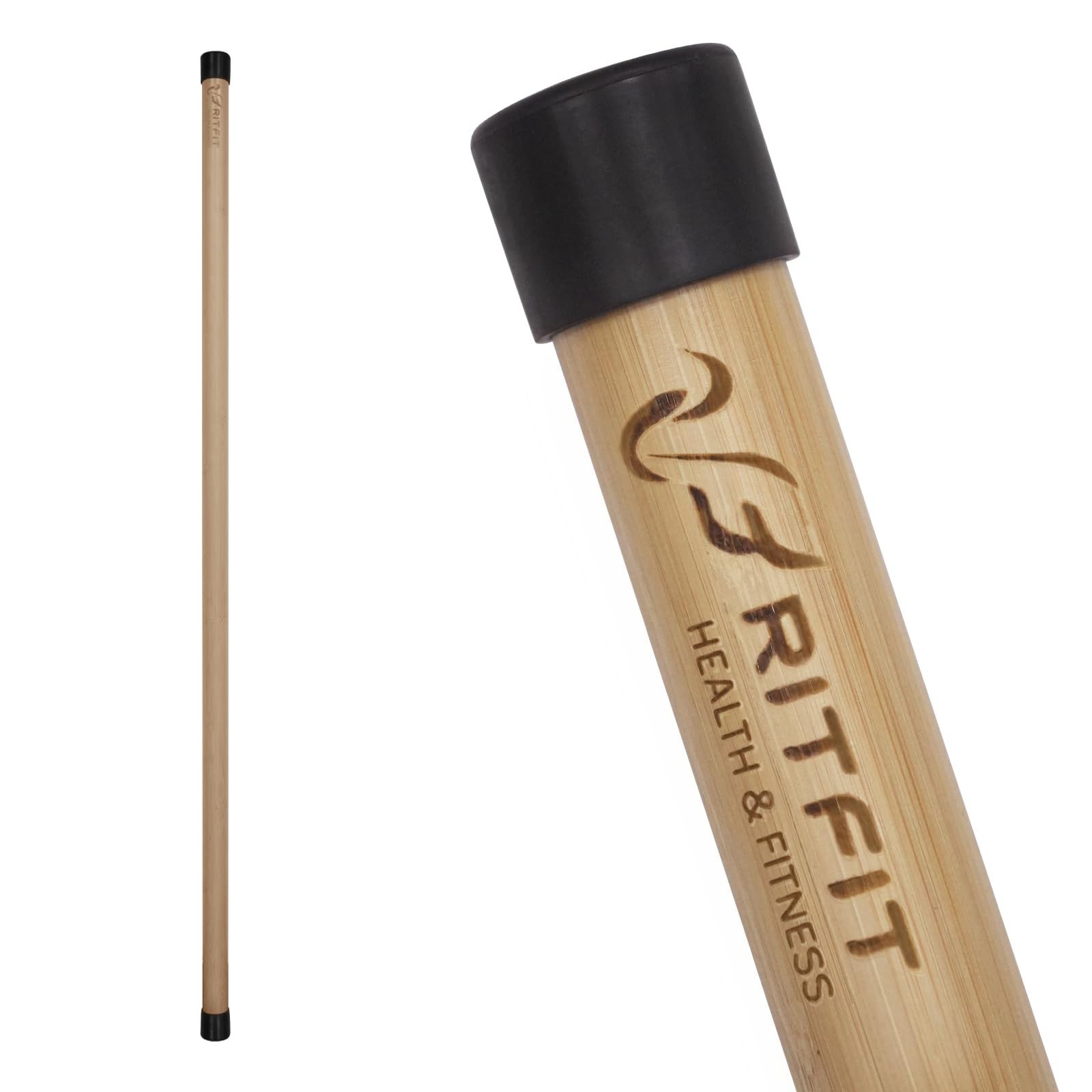 5ft Natural Bamboo Yoga Stick – Versatile Exercise & Stretching Tool for Flexibi