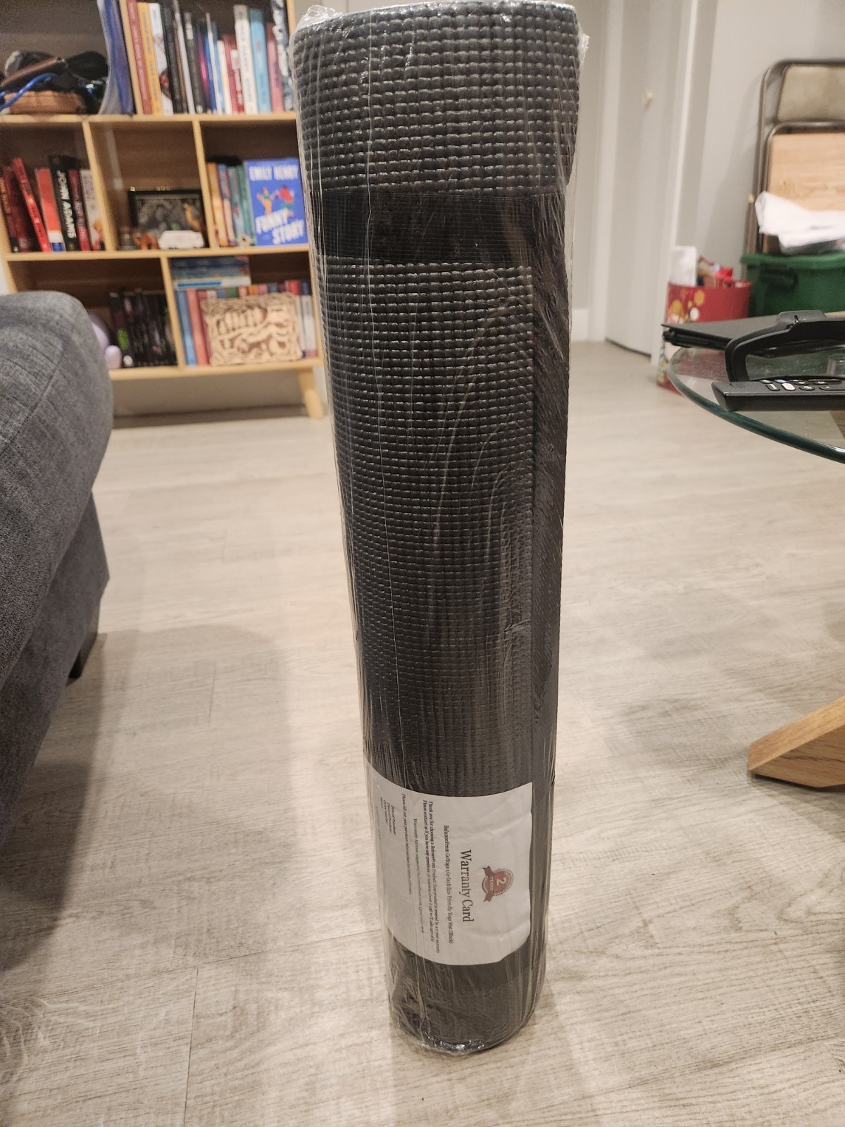 BalanceFrom GoYoga Exercise Yoga Mat Black 1/4 Inch Thick Eco Friendly Non Slip