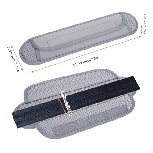 Universal Shoulder Pad for Bags Non-Slip Thick Enhance The Comfort Large Grey