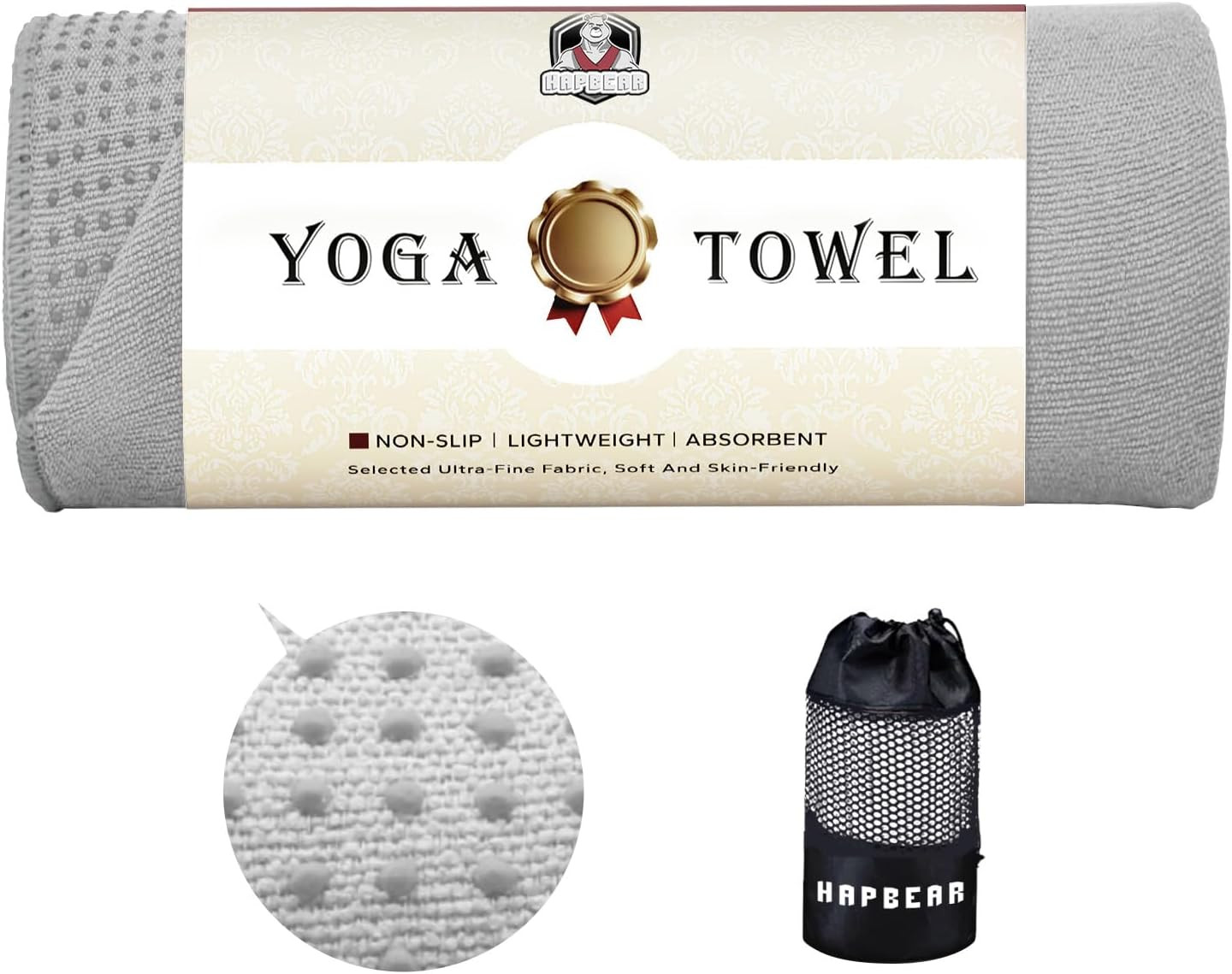 Hot Yoga Towel – Non Slip Yoga Mat Towel with Grip Dot, Super-Absorbent, Soft Mi