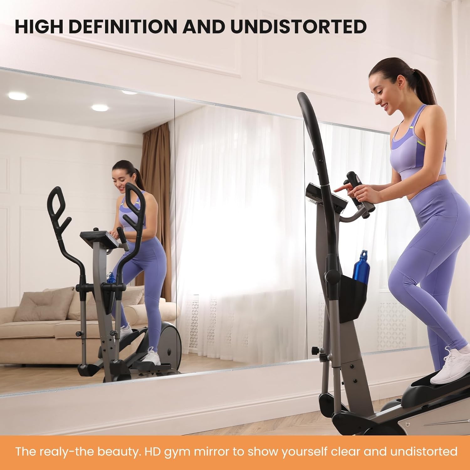 Home Gym Mirror, 48X24 Inch(Each)-2Pack Large Frameless Tempered Glass Full Body