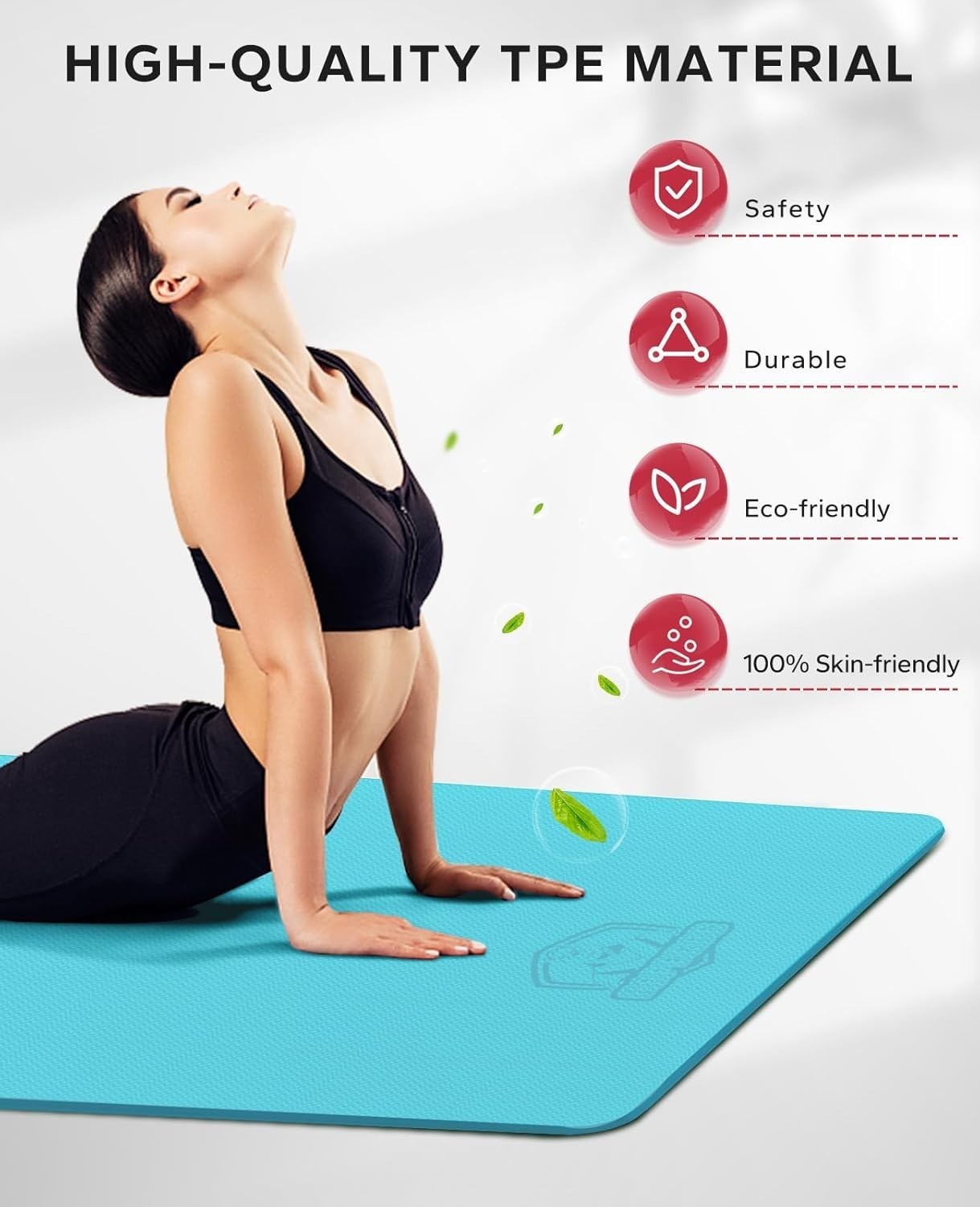 Extra Large Yoga Mat 72″x48″/78″x54″ 1/4″ & 1/3″ Thick Non-Slip Durable