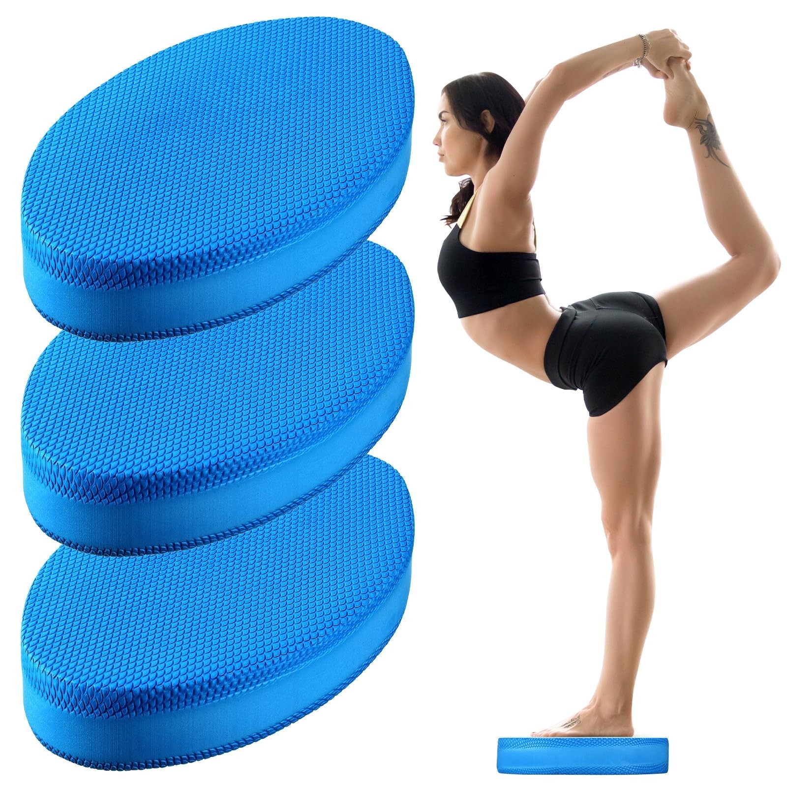Hanaive 3 Pcs Foam Pad Balance Mat Pad Soft Yoga Stability Trainer mat for Ph…