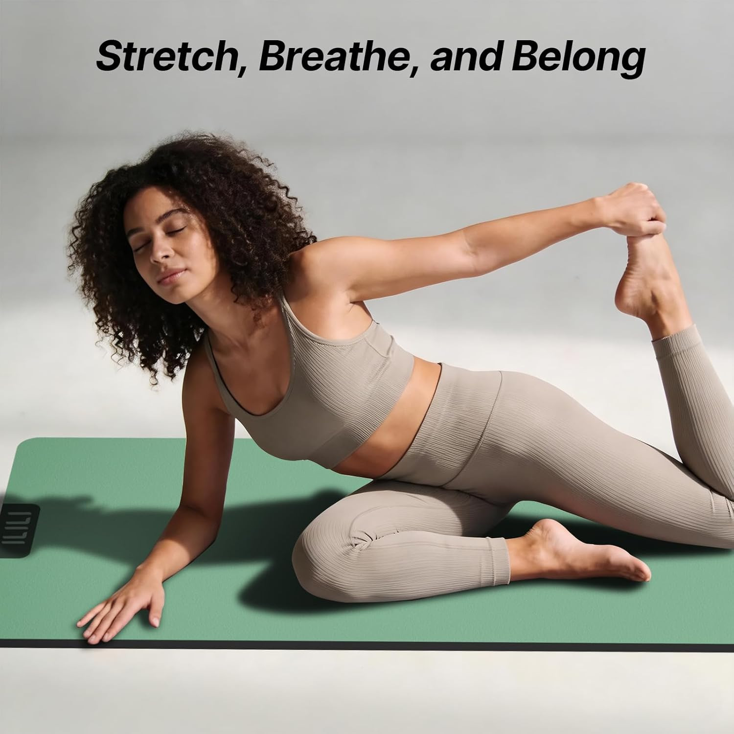 Yoga Mat 10Mm Thick, Suede&Tpe Exercise Mat, 76″L*28″W Extra Long, 0.4 Inches So