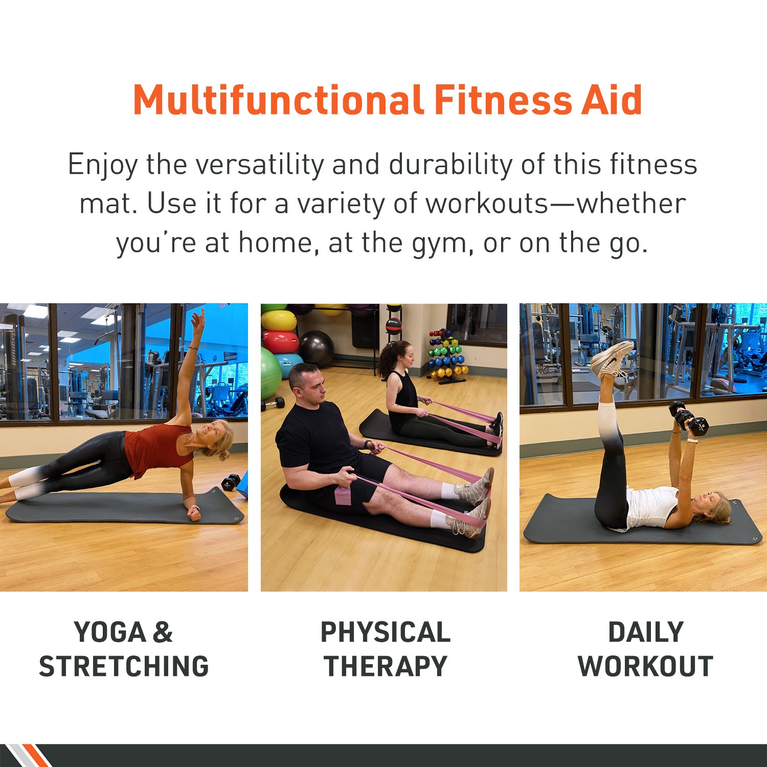BodySport TPE Exercise Mat for Men and Women – Workout Mat – Perfect for Gyms