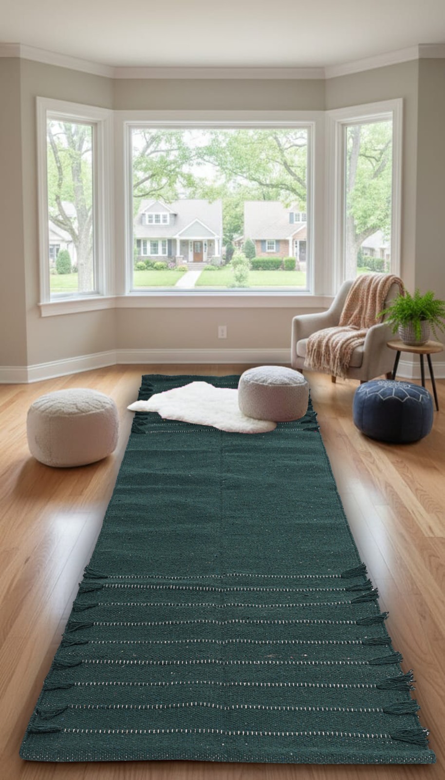 Organic Cotton Yoga Mat Breathable Soft & Durable Non-Slip Natural Mat yoga Rug