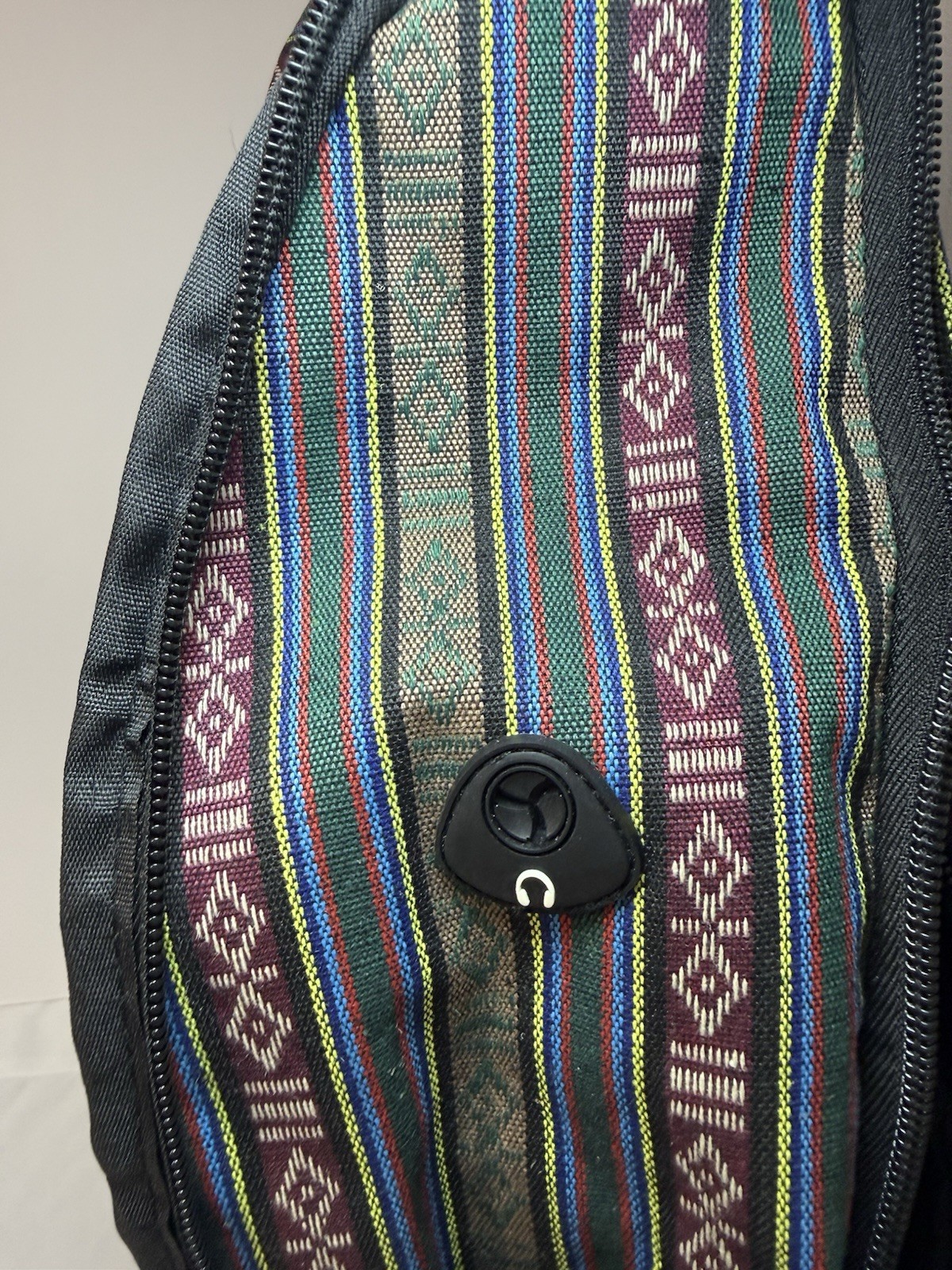 Urorae Yoga Mat Sling Backpack Bag Striped Multi-Color Crossbody Travel Pack