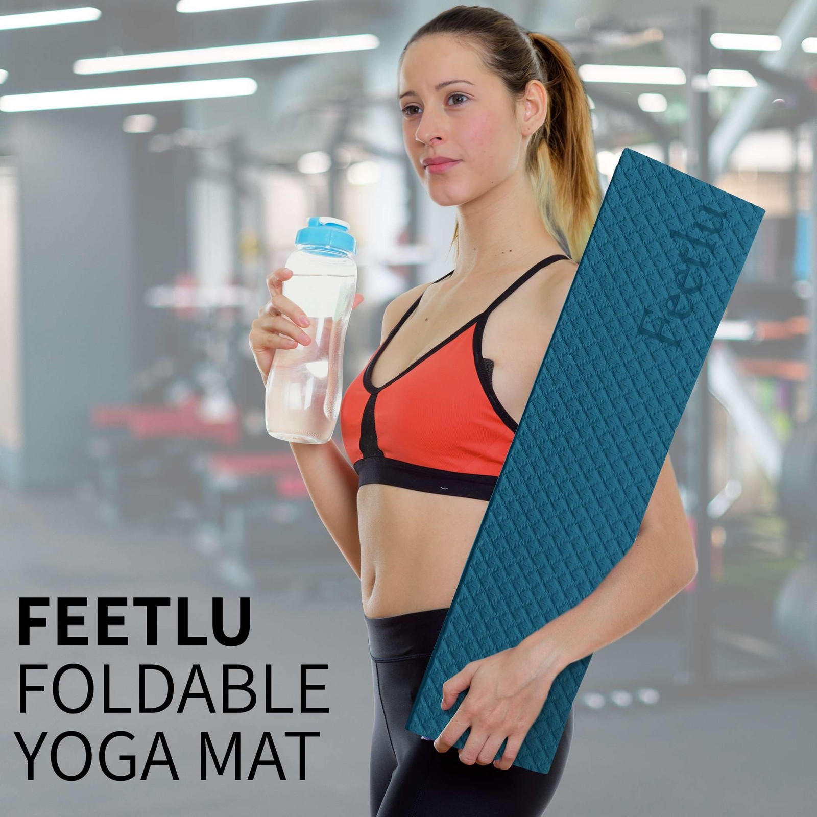 Foldable Yoga Mat – 1/4 Inch Thick, Lightweight, Easy to Store, Non-Slip Trav…